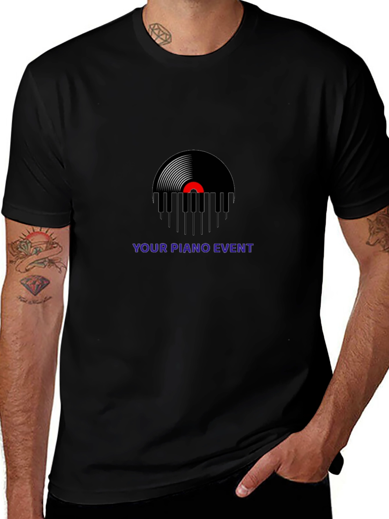 Your Piano Event Black Graphic T-Shirt
