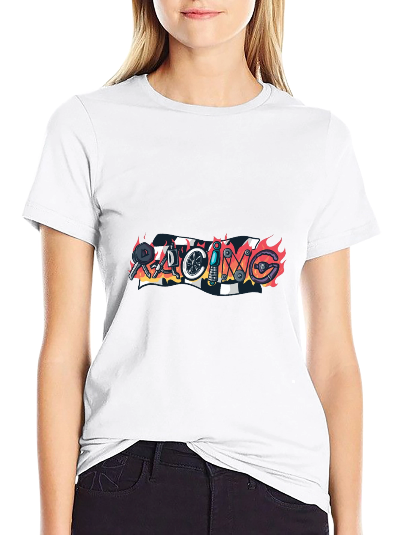 Racing Graphic Black T-Shirt
