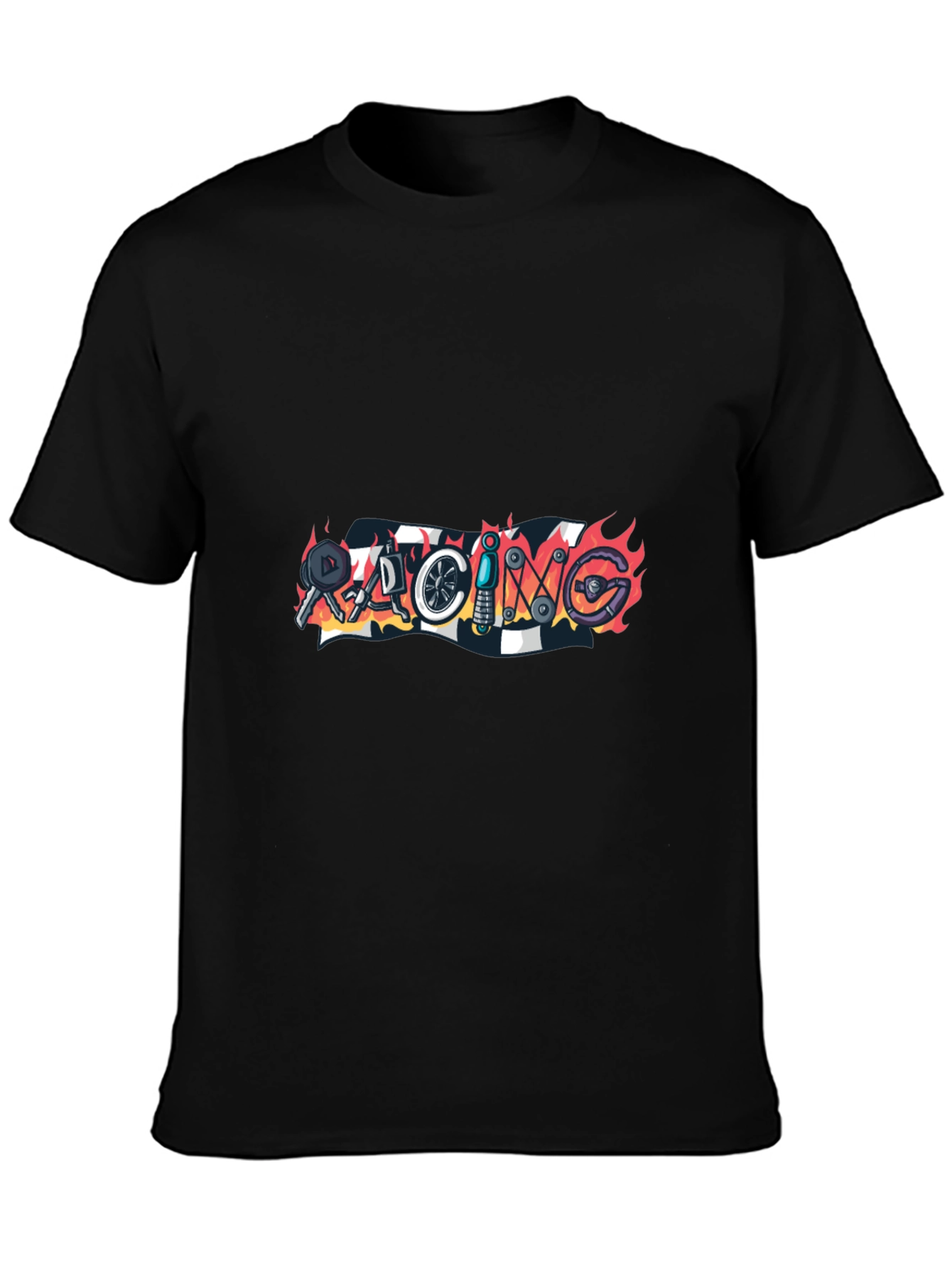 Racing Graphic Black T-Shirt