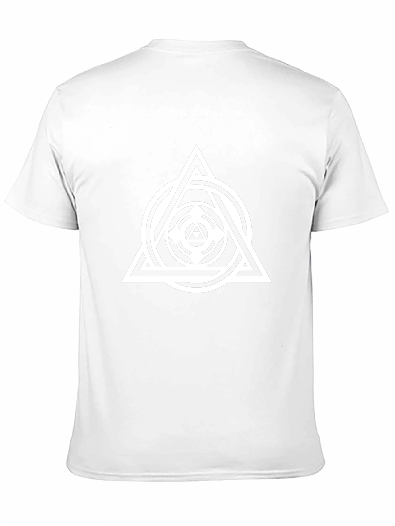 Geometric Triangle Circle Graphic Black T-Shirt