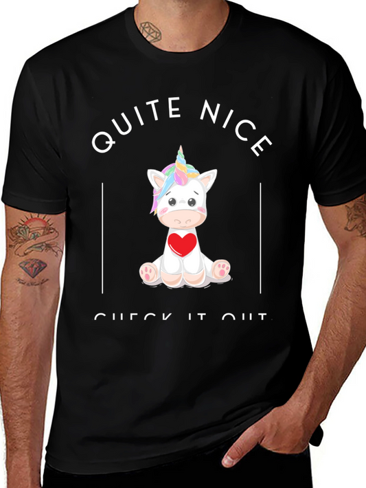 Unicorn Heart Graphic Black T-Shirt