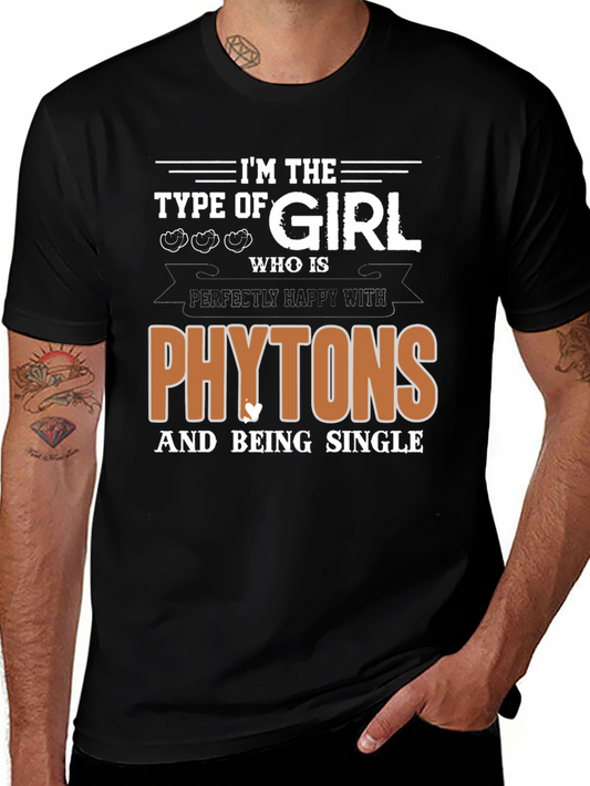 Phytons & Single T-Shirt - Black Graphic Tee