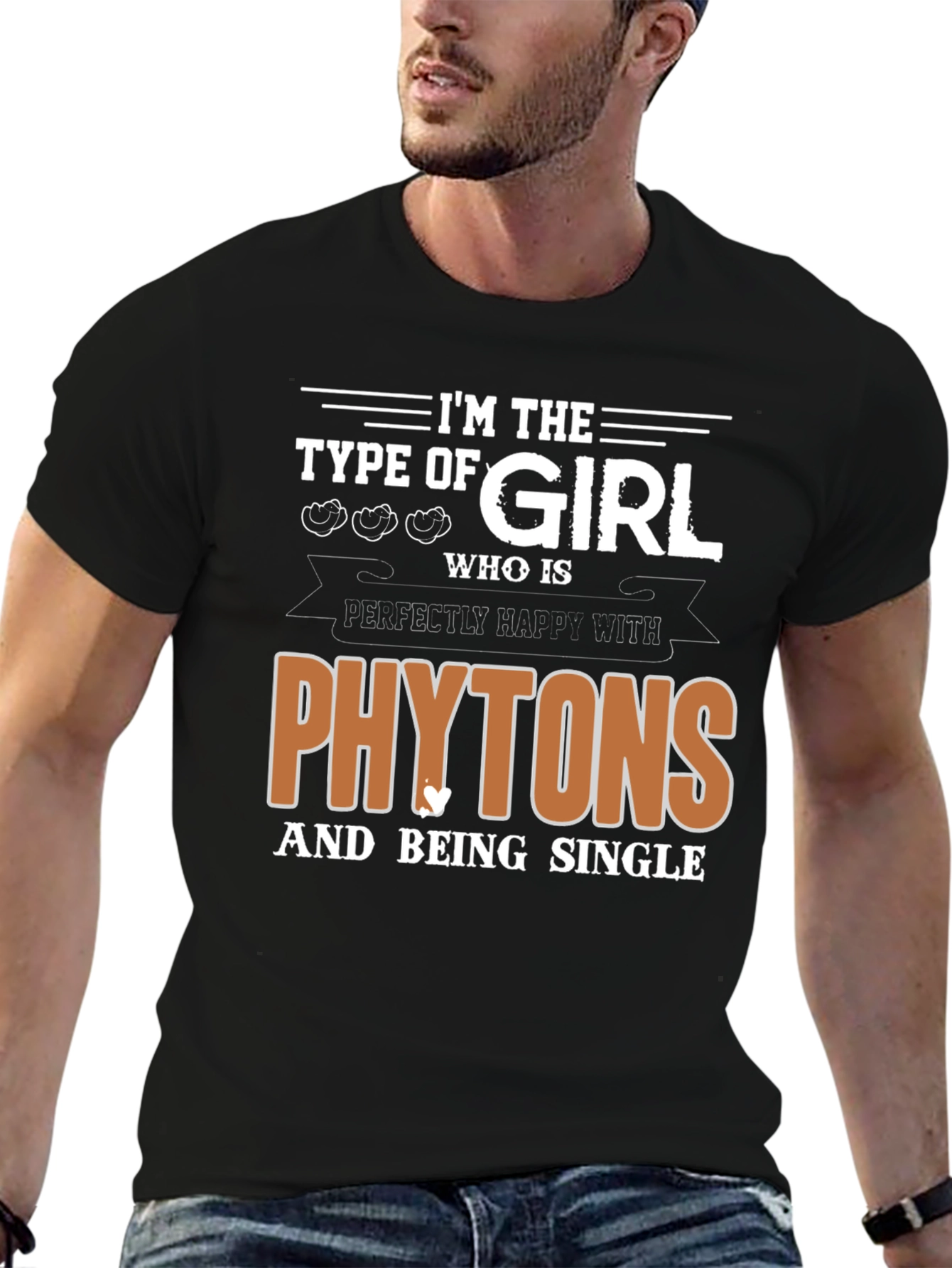 Phytons & Single T-Shirt - Black Graphic Tee