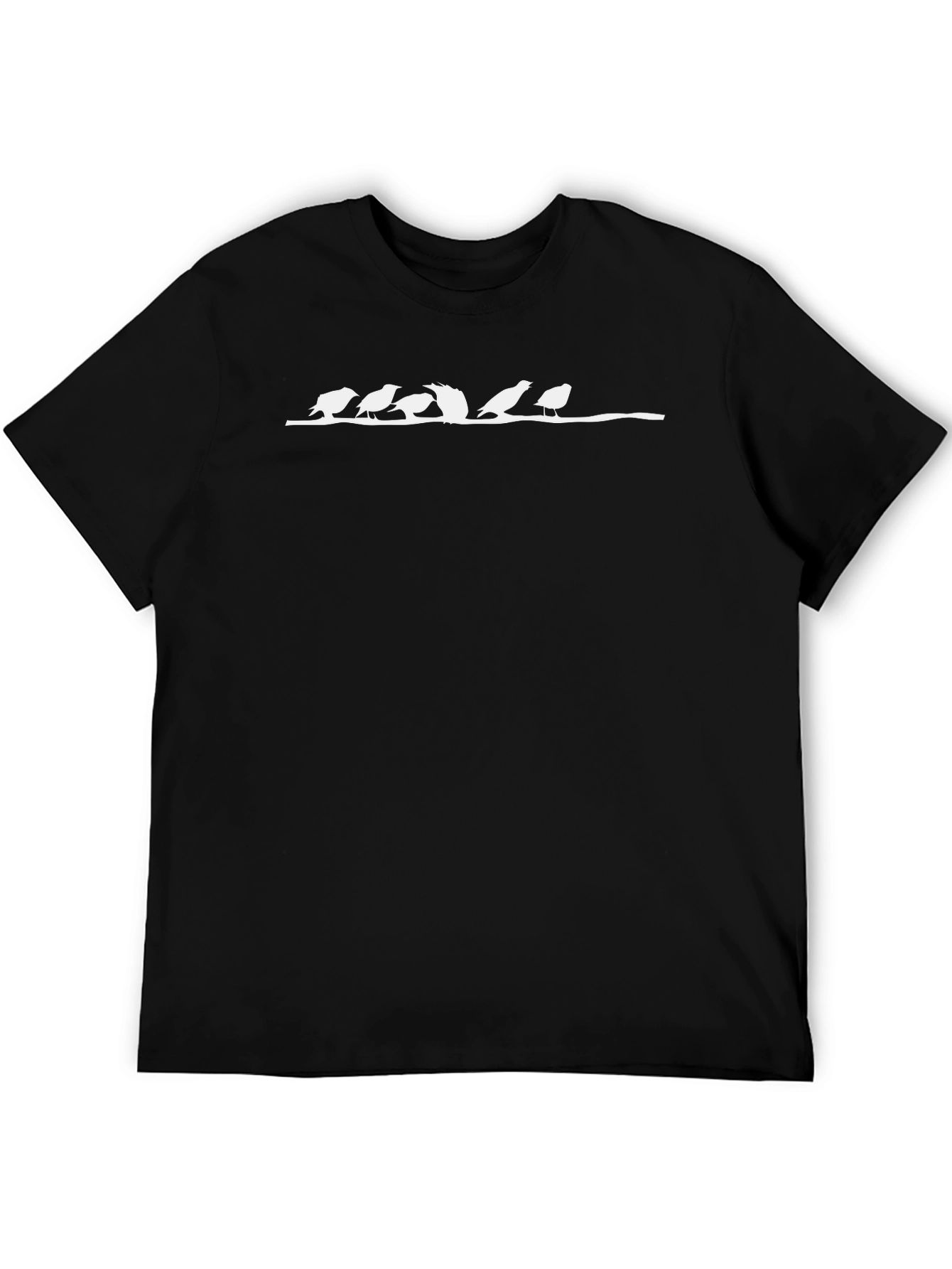 Birds on a Wire Black T-Shirt