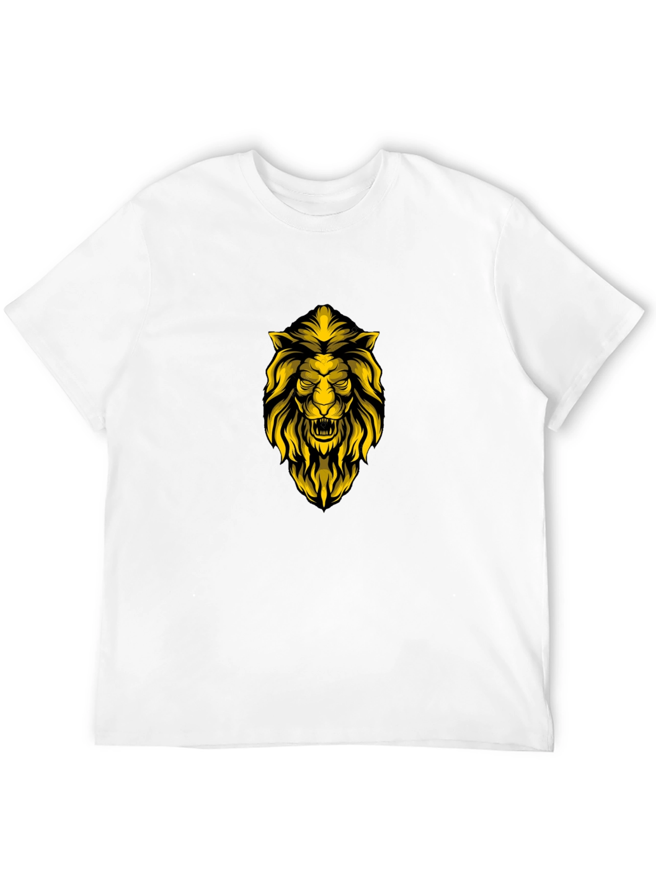 Lion Graphic Print Black T-Shirt