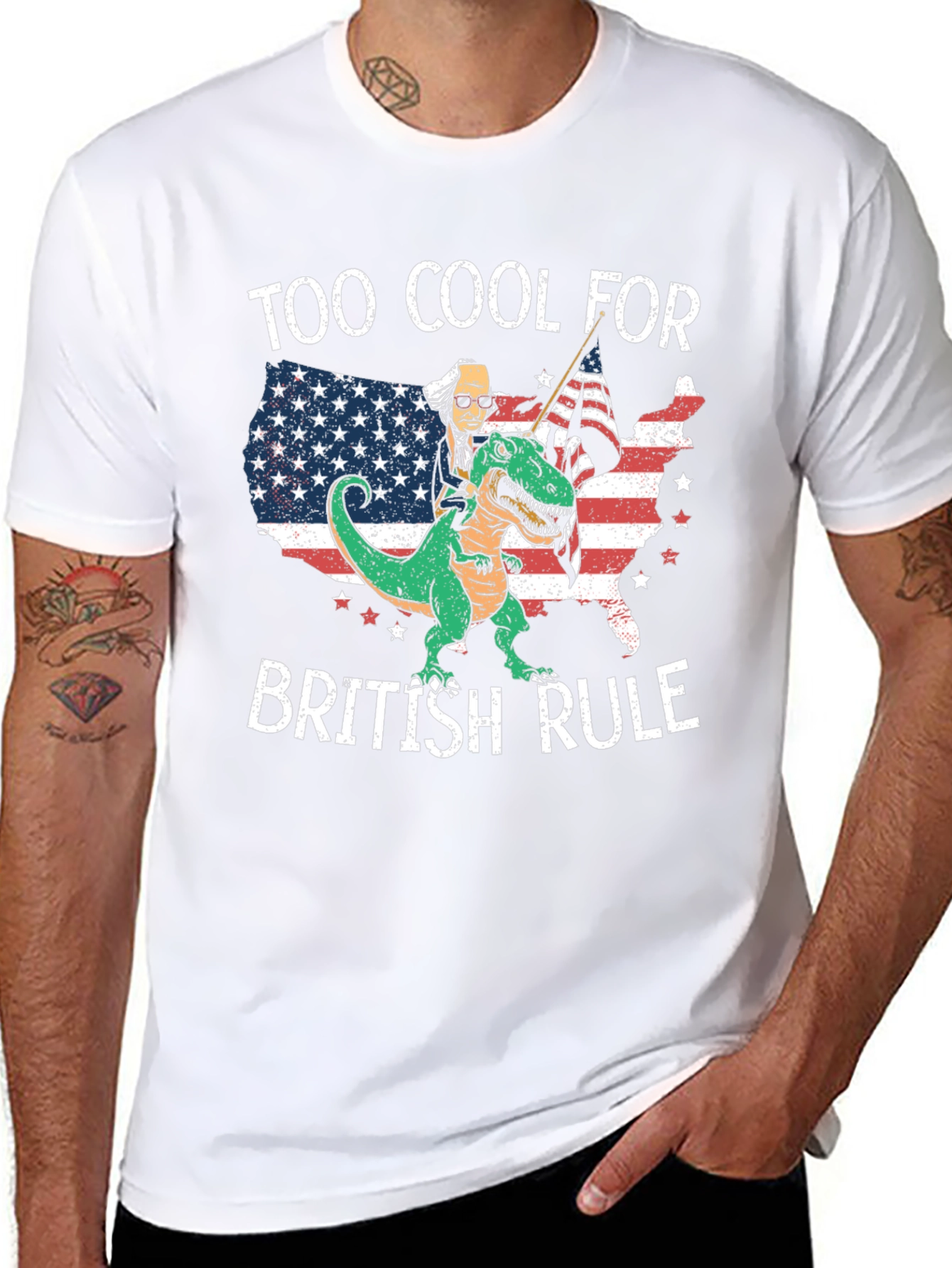 Too Cool for British Rule Graphic T-Shirt