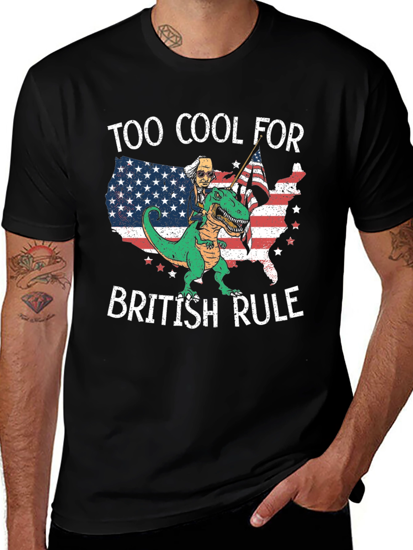 Too Cool for British Rule Graphic T-Shirt