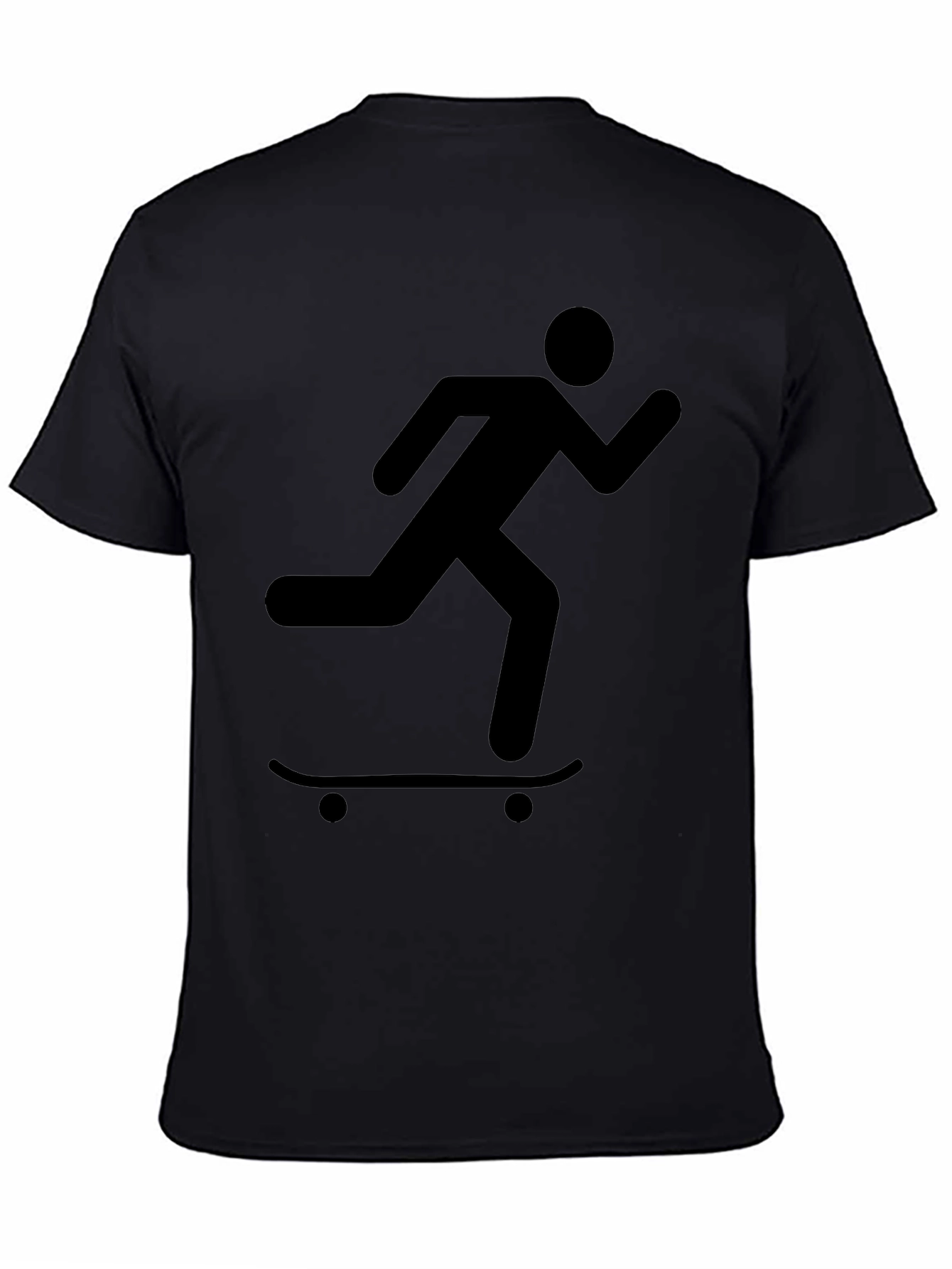 Skateboarder Silhouette Black T-Shirt