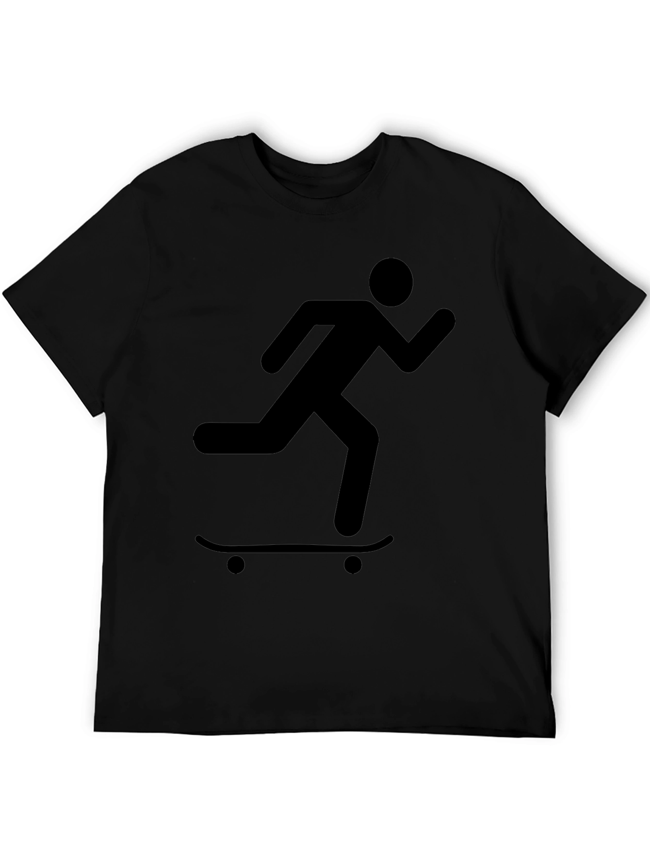 Skateboarder Silhouette Black T-Shirt