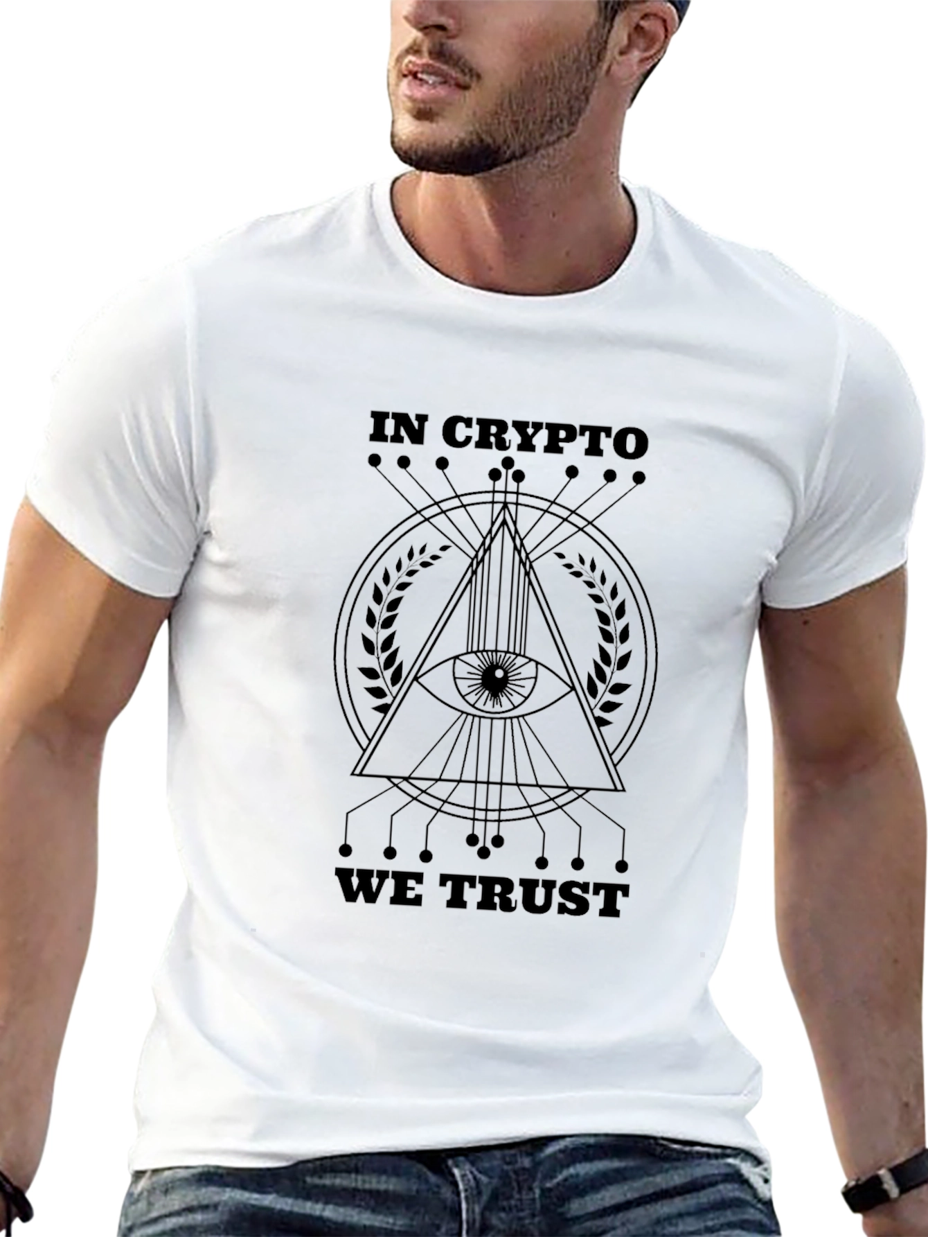 In Crypto We Trust Black Graphic Tee