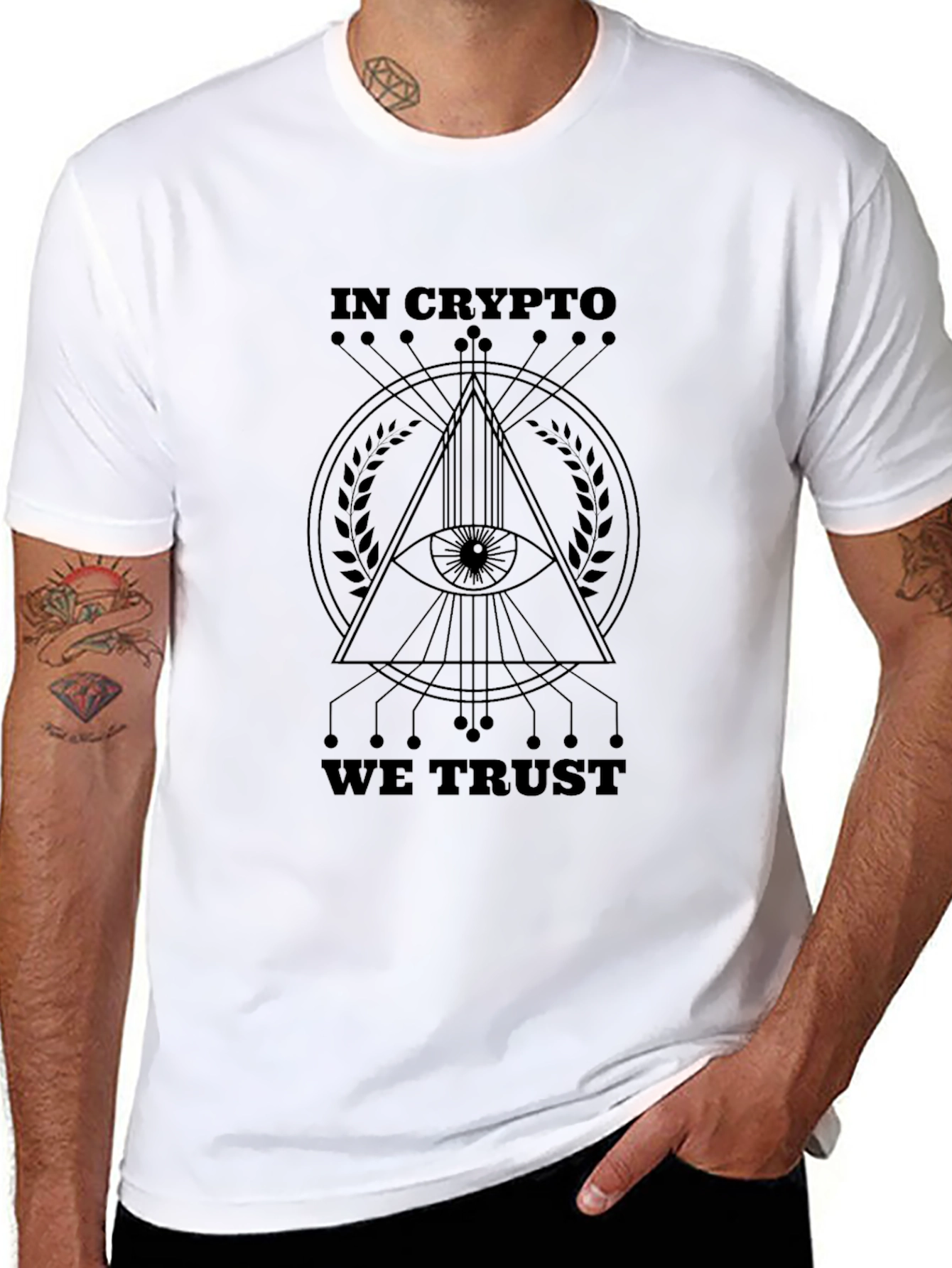 In Crypto We Trust Black Graphic Tee