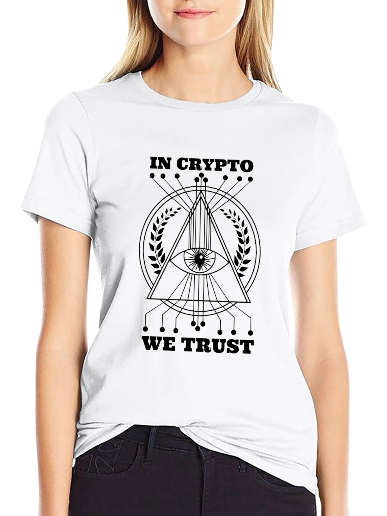 In Crypto We Trust Black Graphic Tee