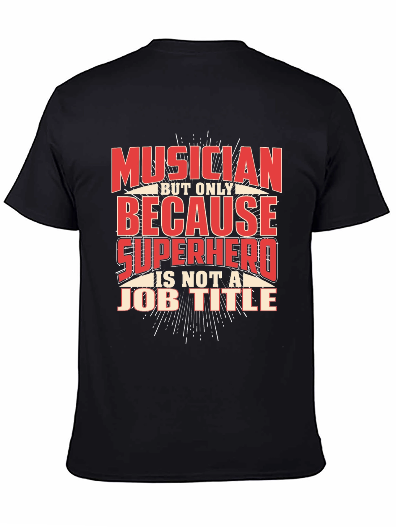 Musician Superhero Graphic Print T-Shirt