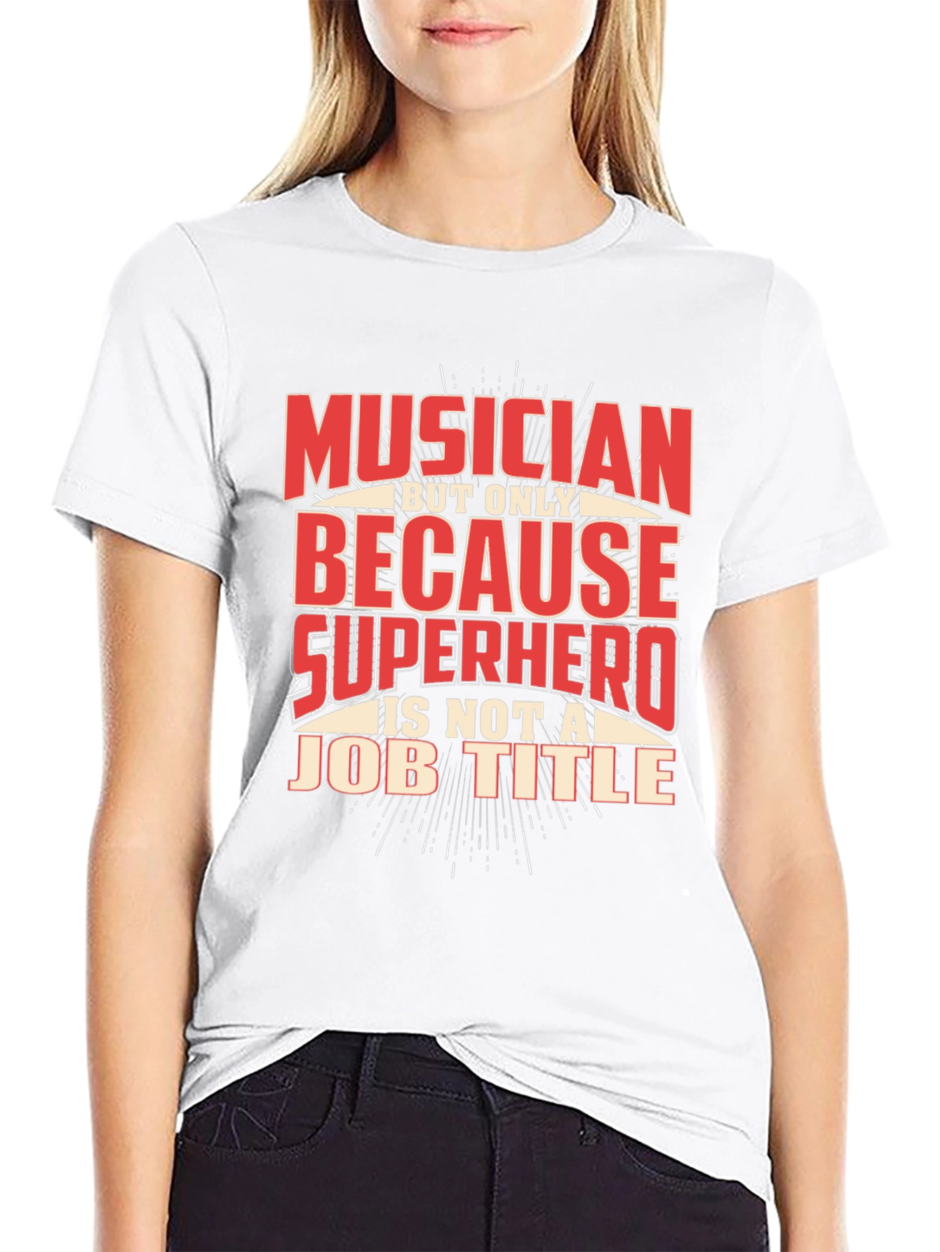 Musician Superhero Graphic Print T-Shirt