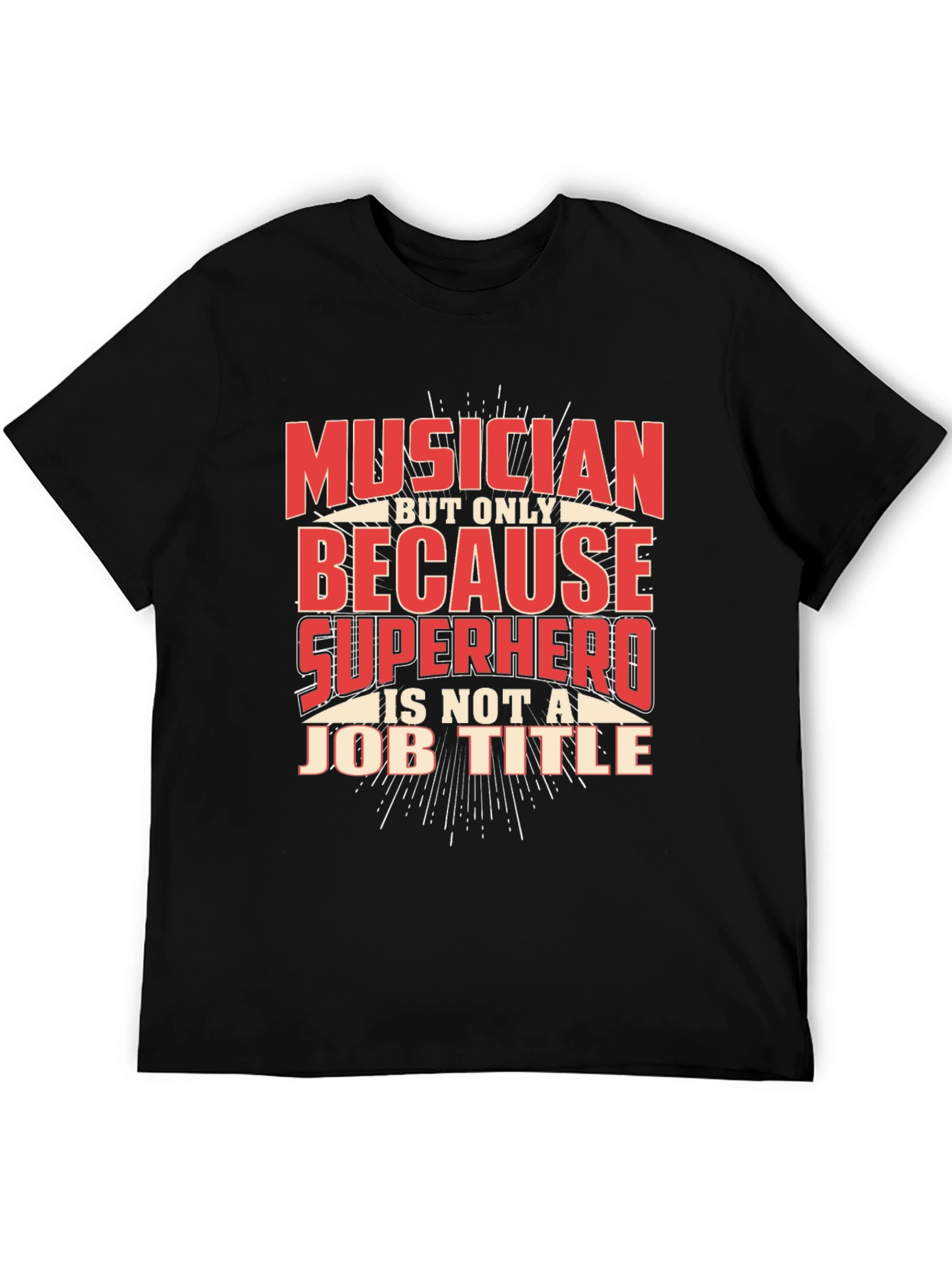 Musician Superhero Graphic Print T-Shirt