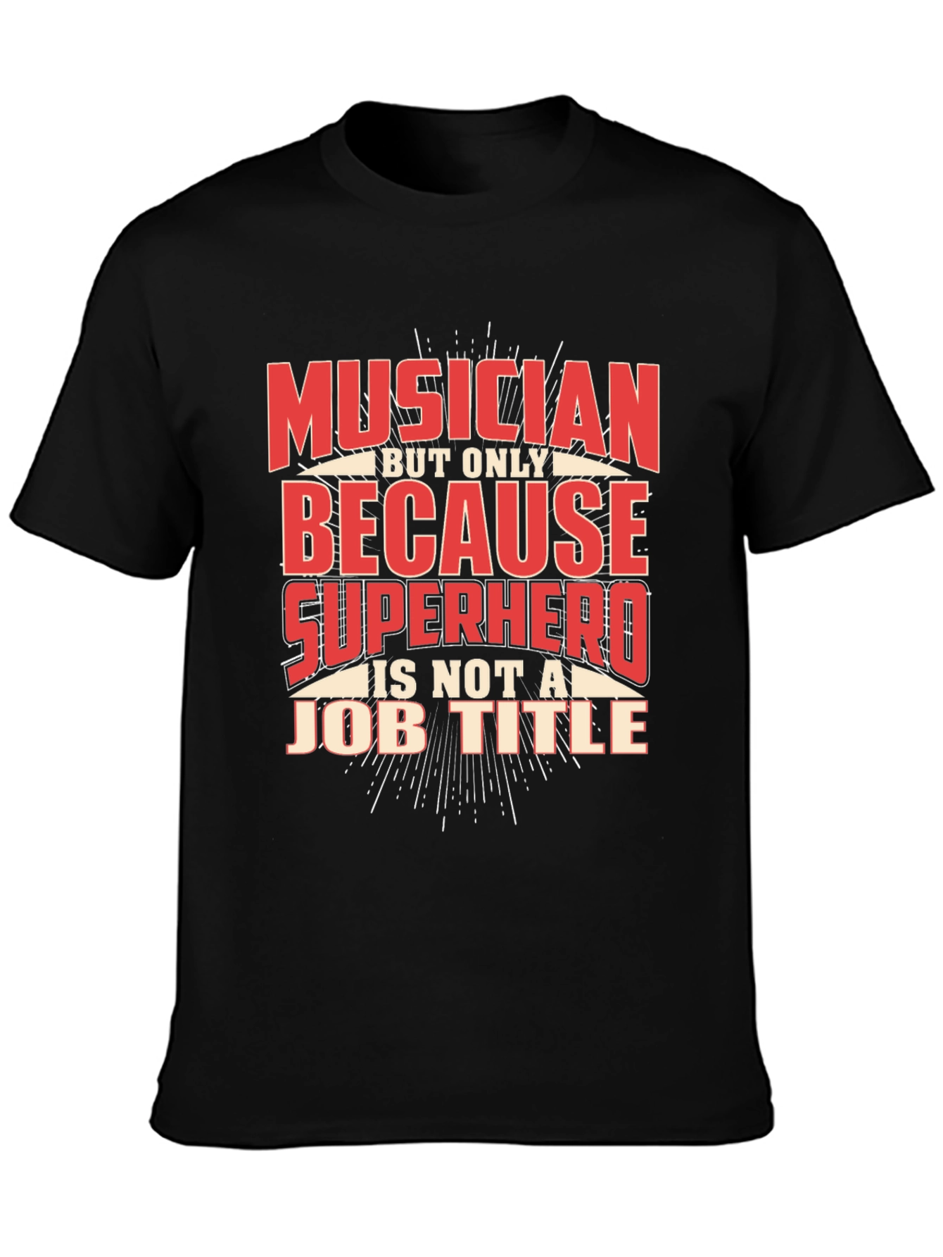 Musician Superhero Graphic Print T-Shirt