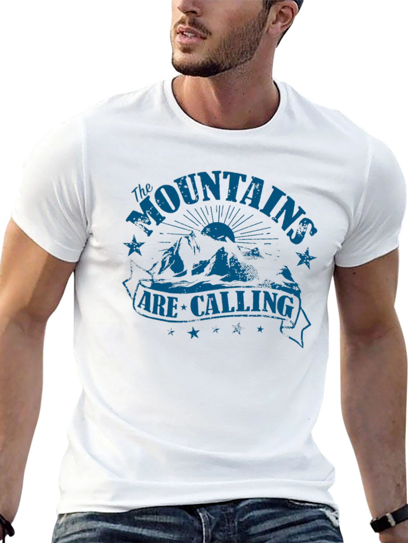 The Mountains Are Calling Black T-Shirt
