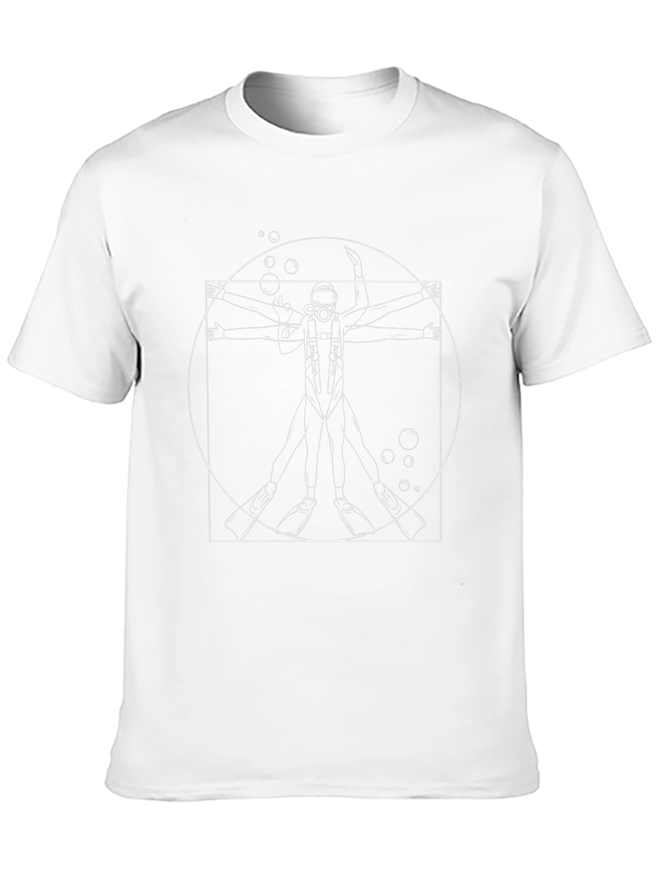 Vitruvian Diver Black T-Shirt