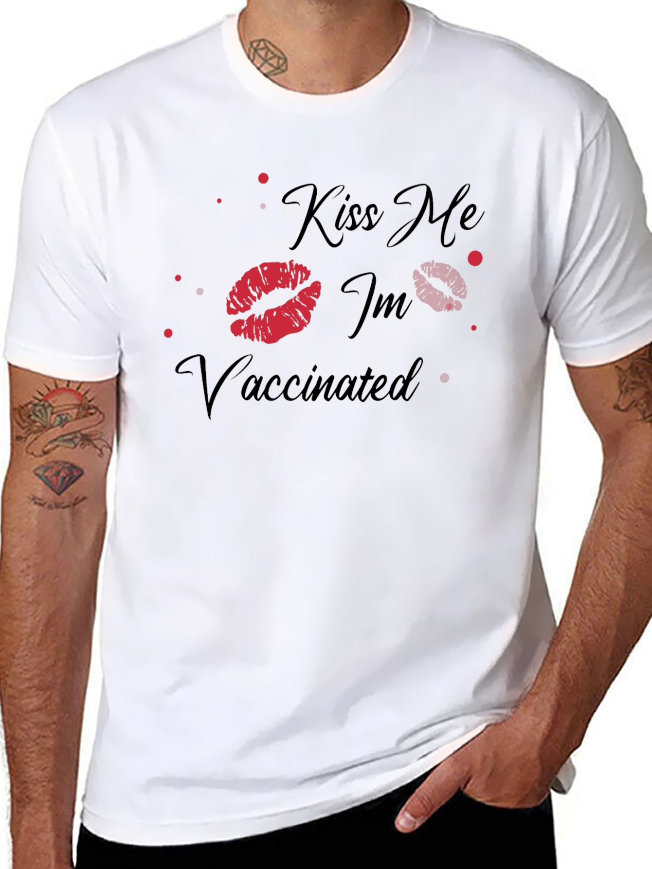 Kiss Me Im Vaccinated Graphic T-Shirt