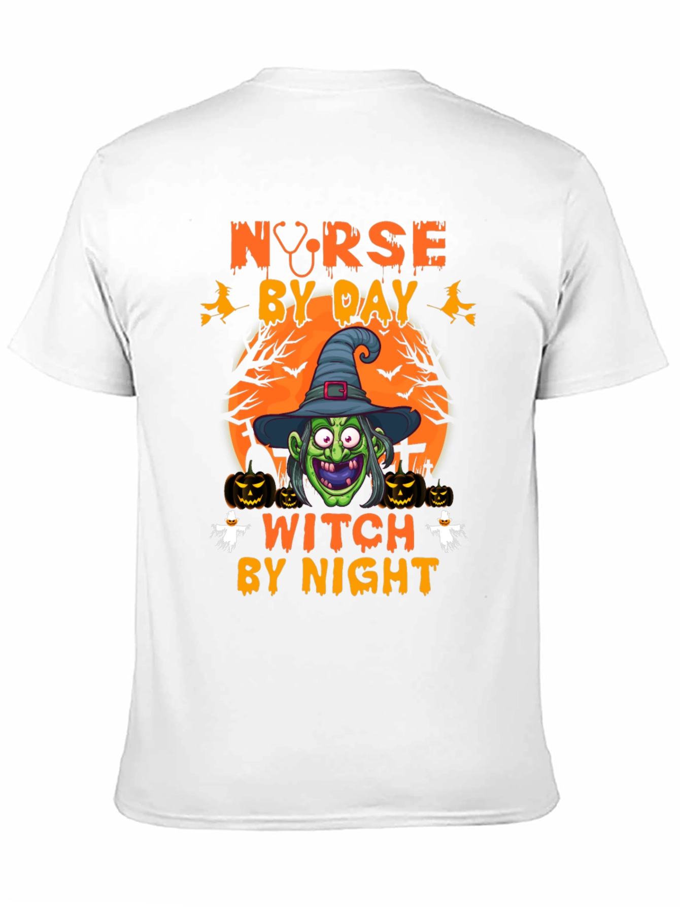 Nurse by Day Witch by Night Halloween T-Shirt