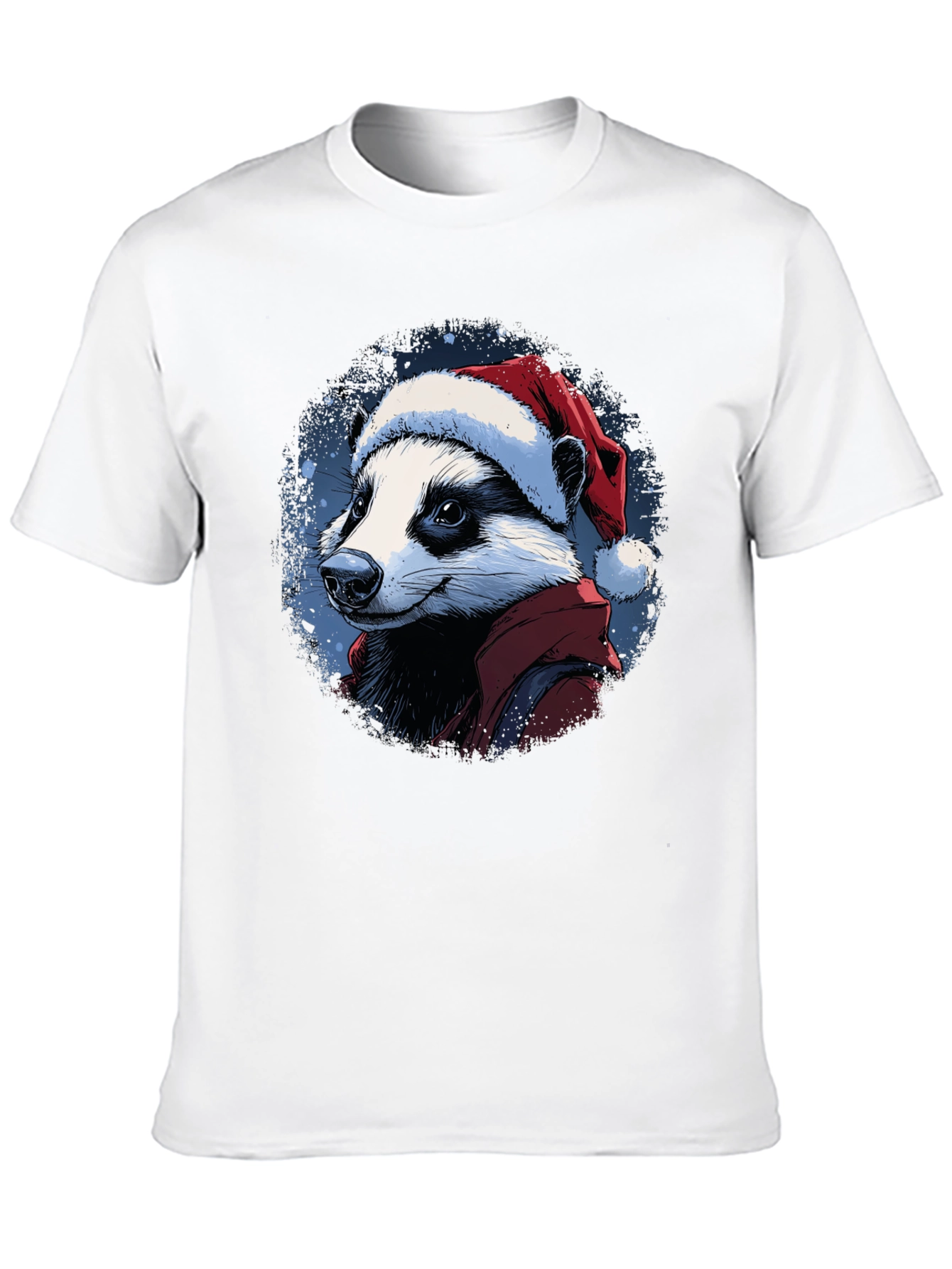 Festive Badger T-Shirt - Holiday Apparel
