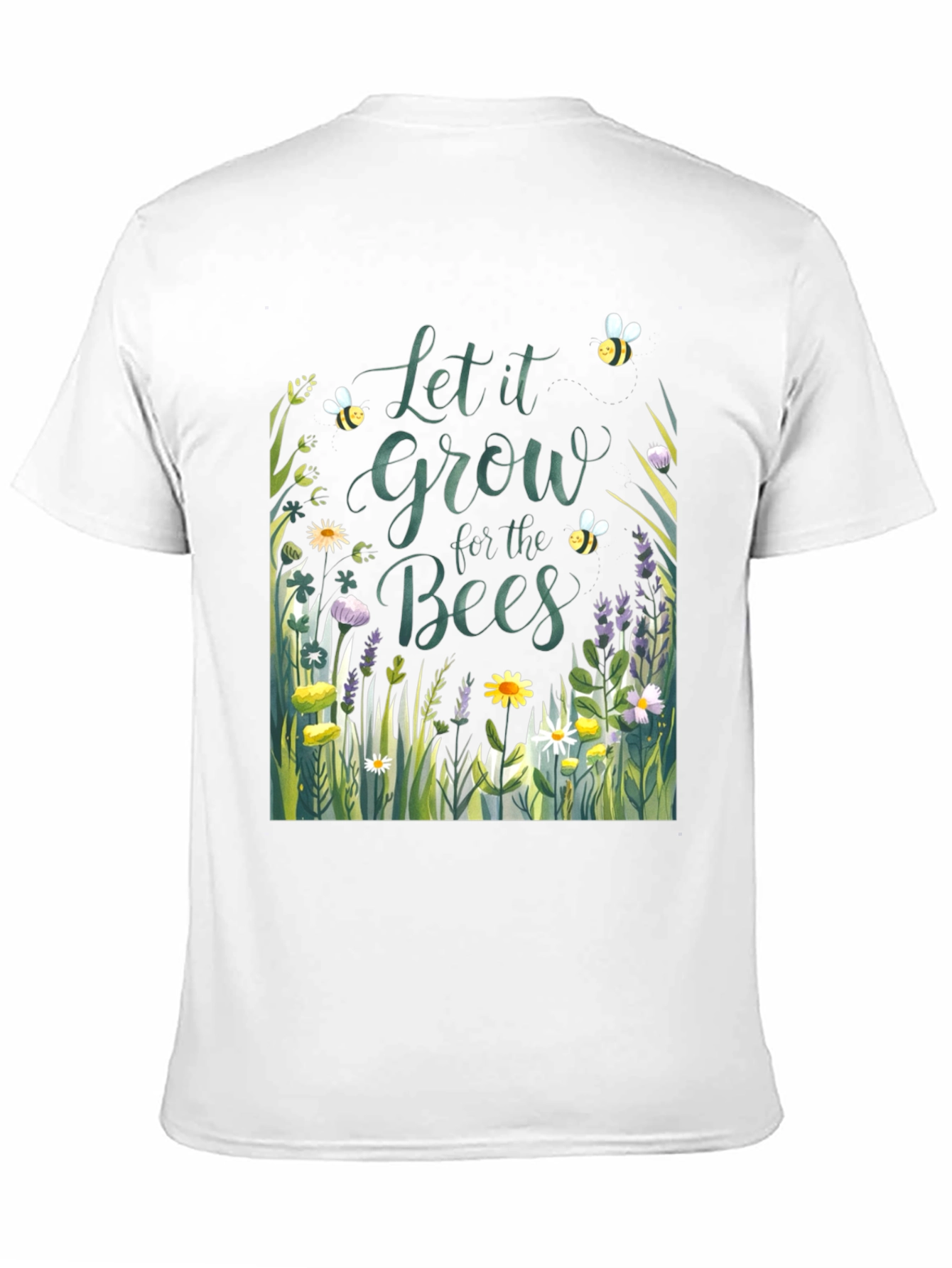 Let it Grow for the Bees Black T-Shirt