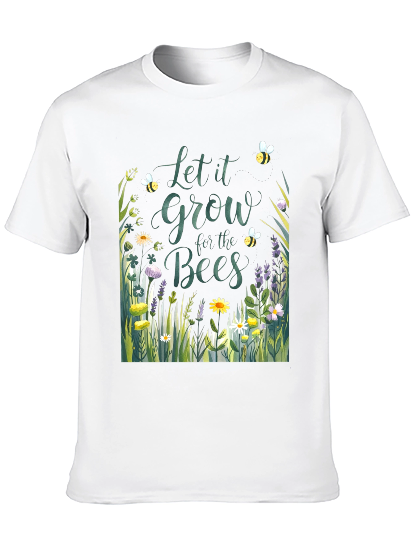 Let it Grow for the Bees Black T-Shirt
