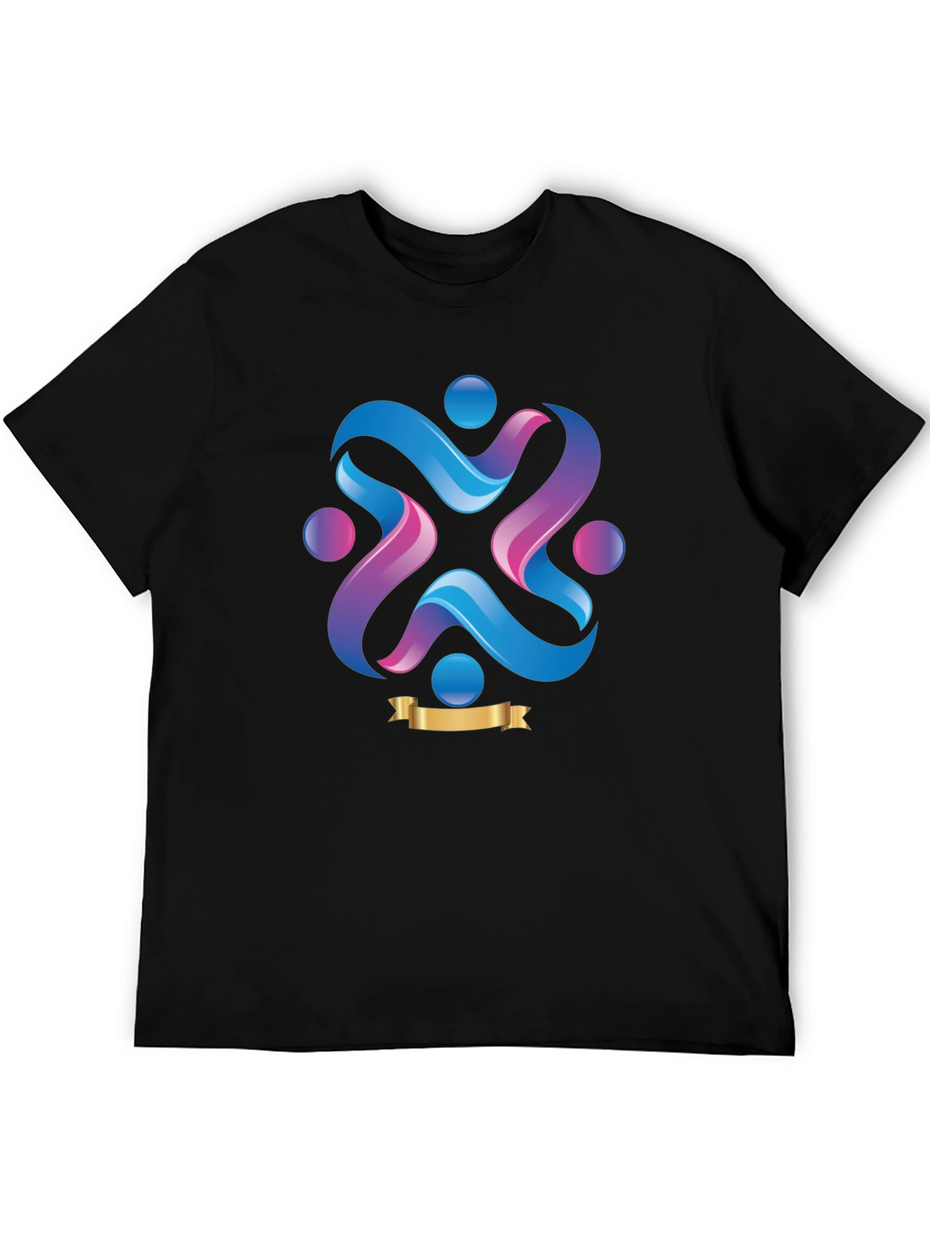 Abstract Graphic Print Crew Neck T-Shirt
