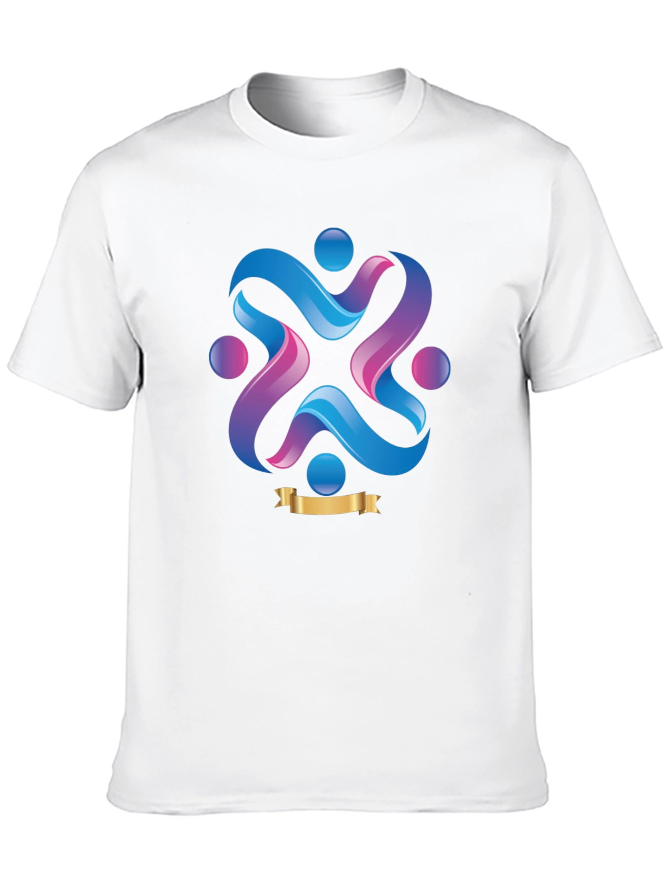 Abstract Graphic Print Crew Neck T-Shirt