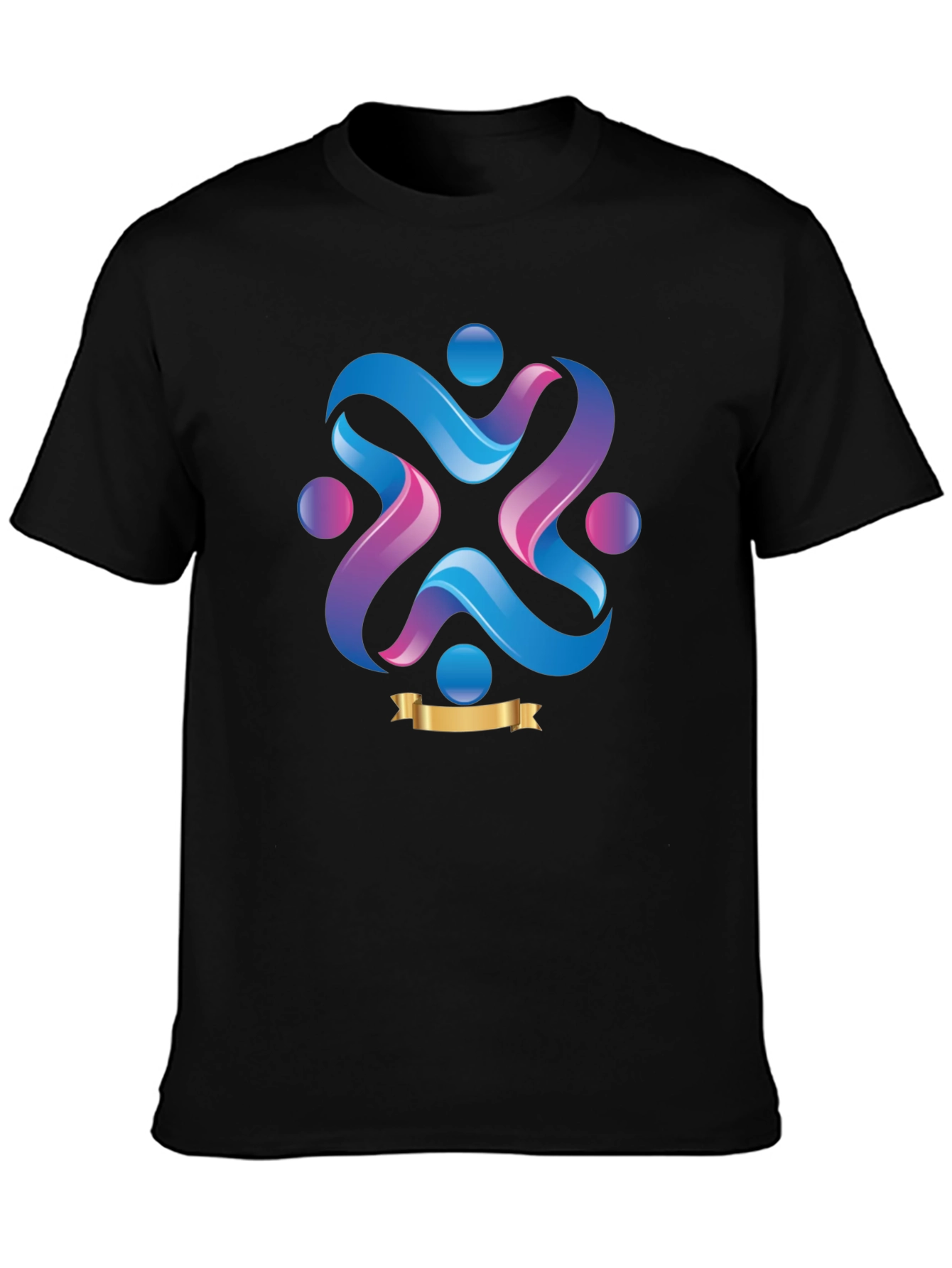 Abstract Graphic Print Crew Neck T-Shirt