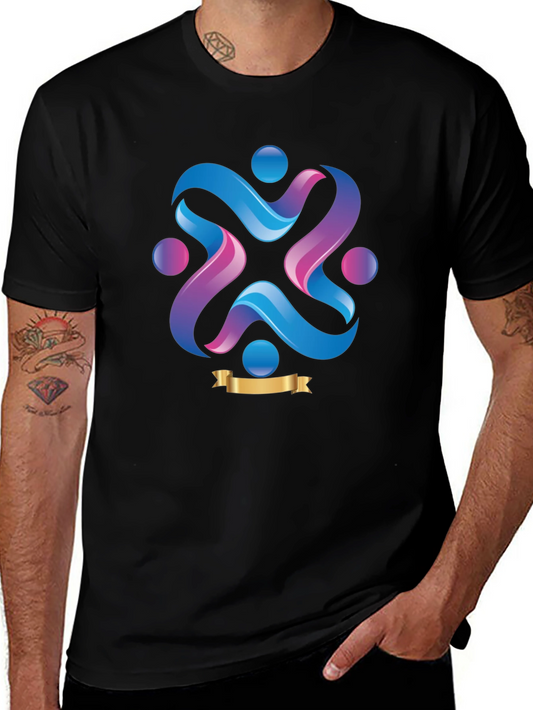 Abstract Graphic Print Crew Neck T-Shirt
