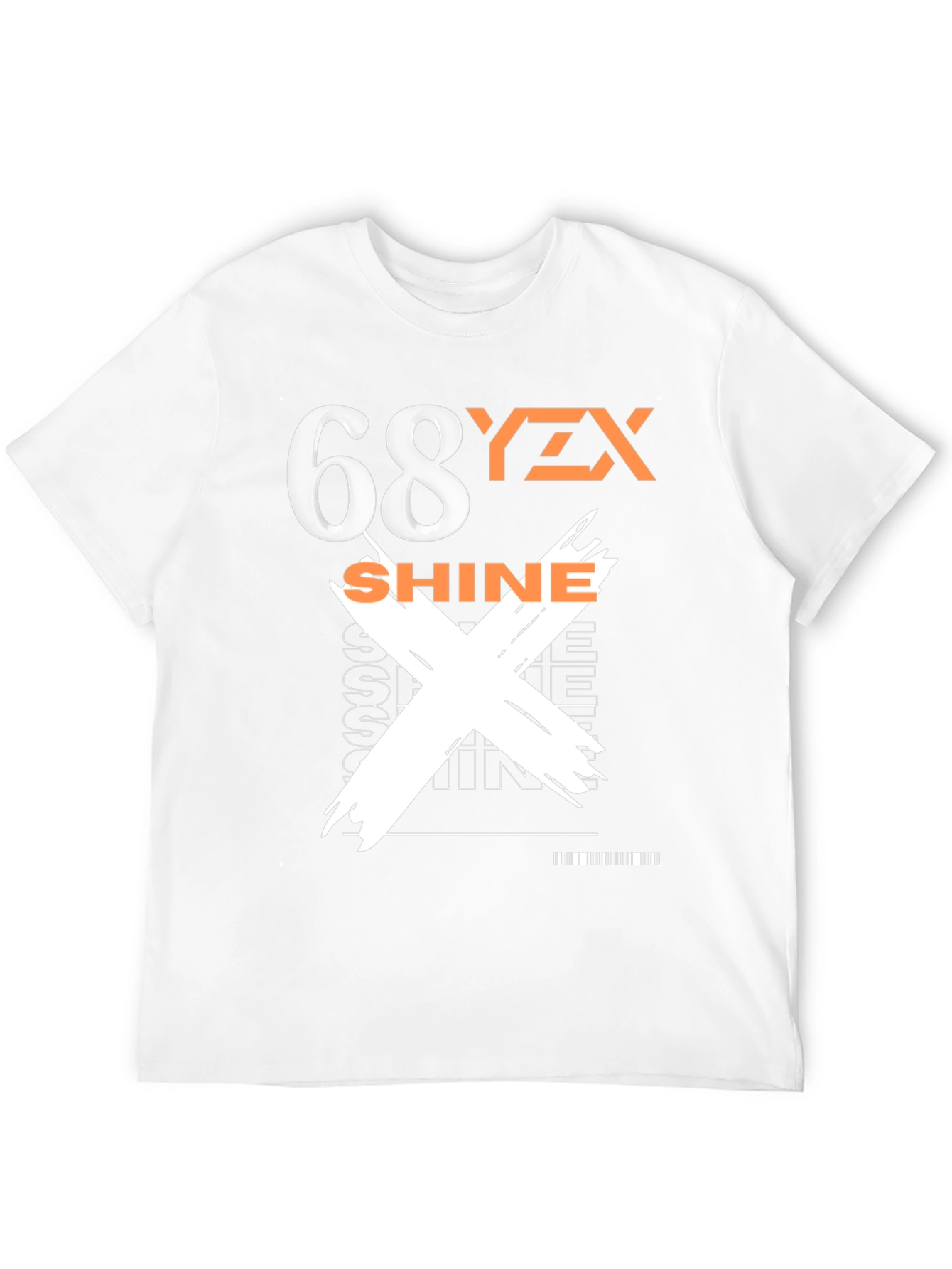 Mens Black Graphic Tee - 68YZX Shine Design