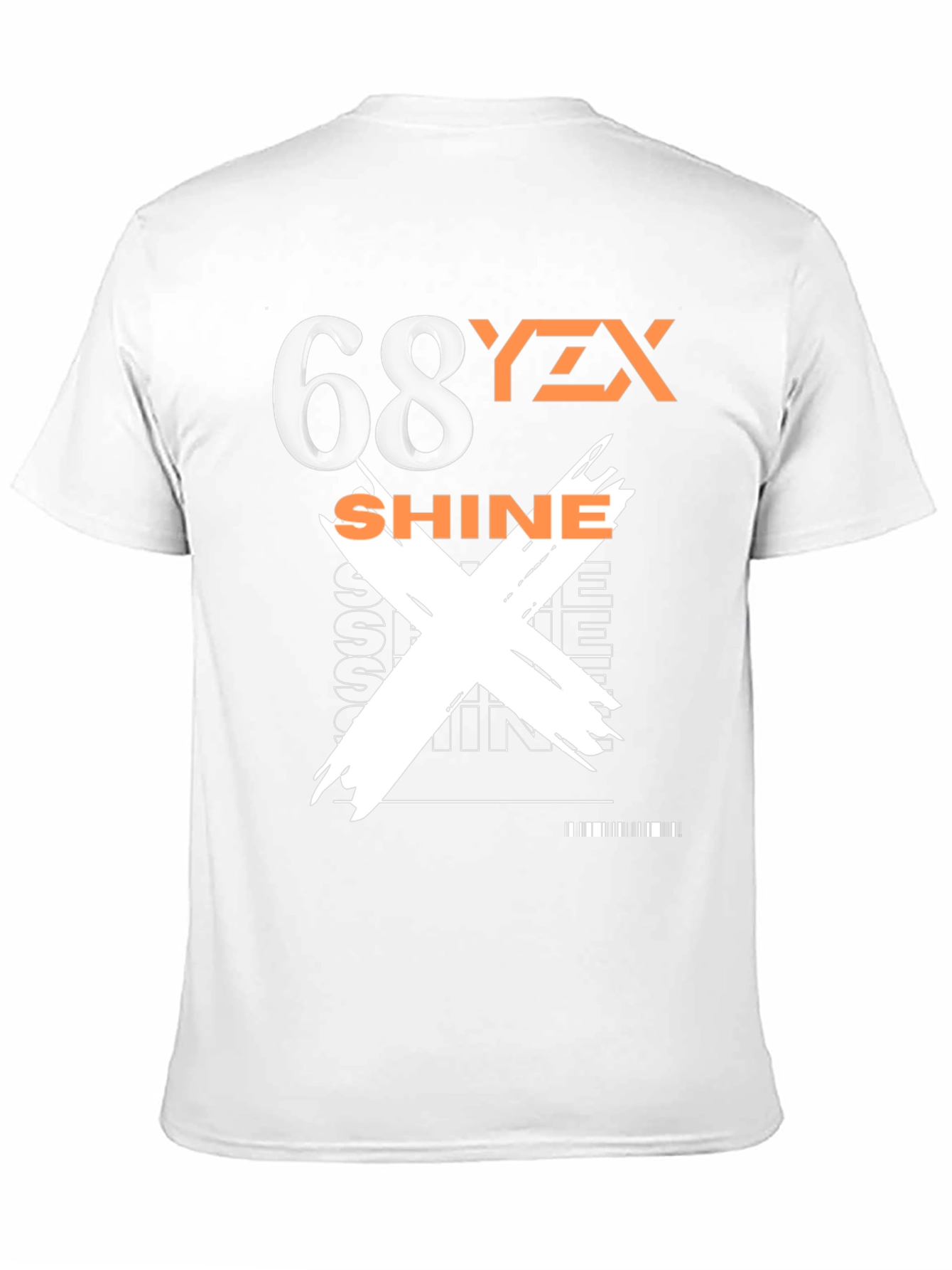 Mens Black Graphic Tee - 68YZX Shine Design
