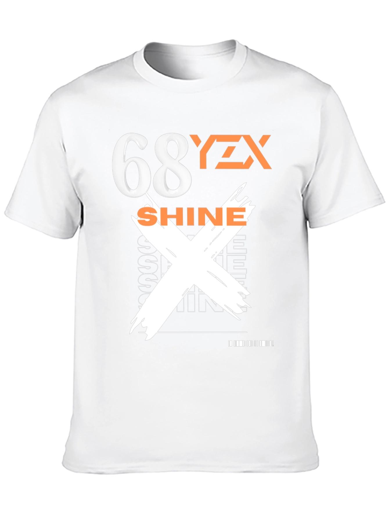 Mens Black Graphic Tee - 68YZX Shine Design