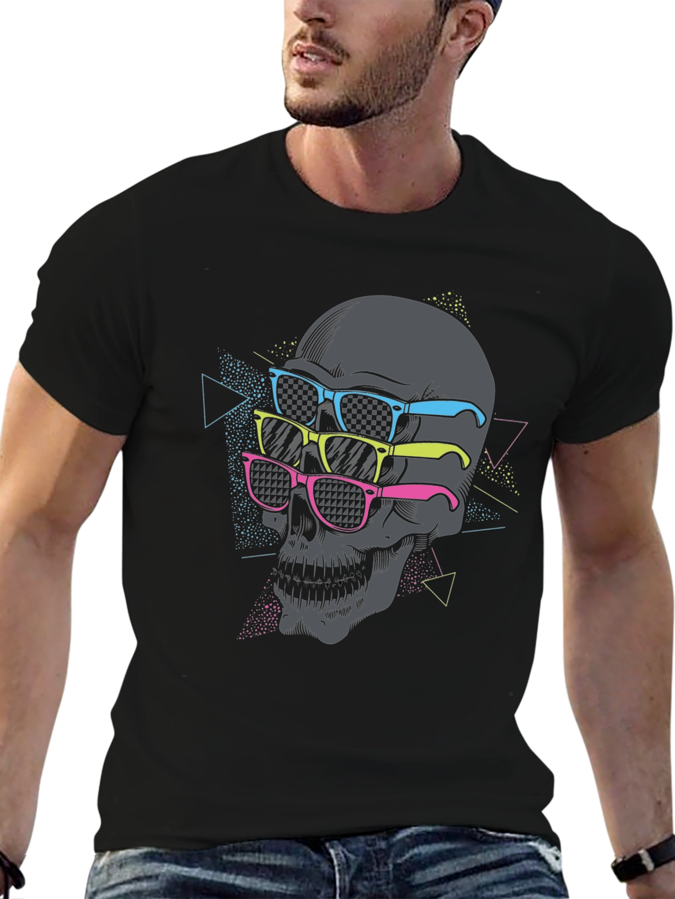 Skull with Sunglasses Graphic Tee