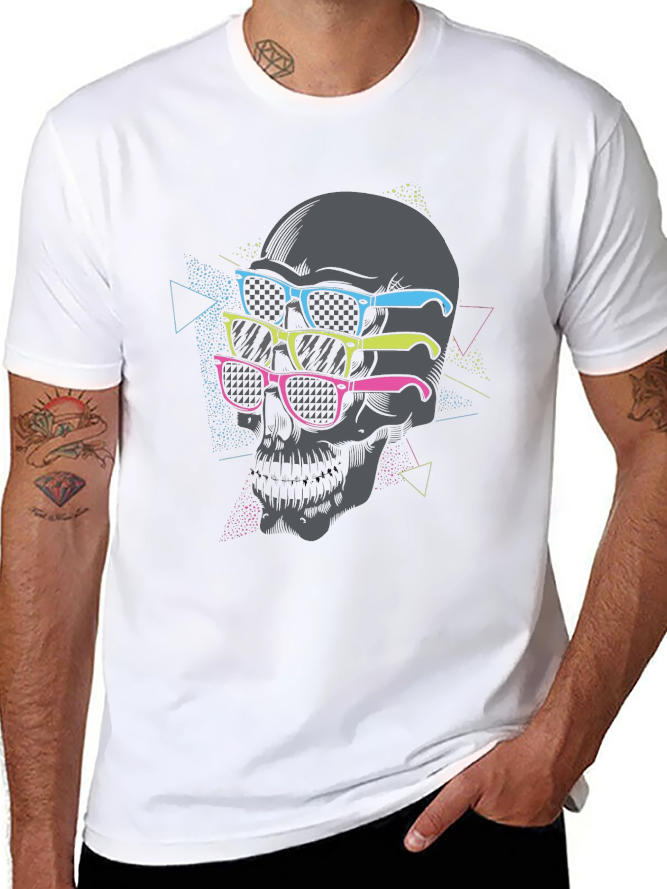 Skull with Sunglasses Graphic Tee