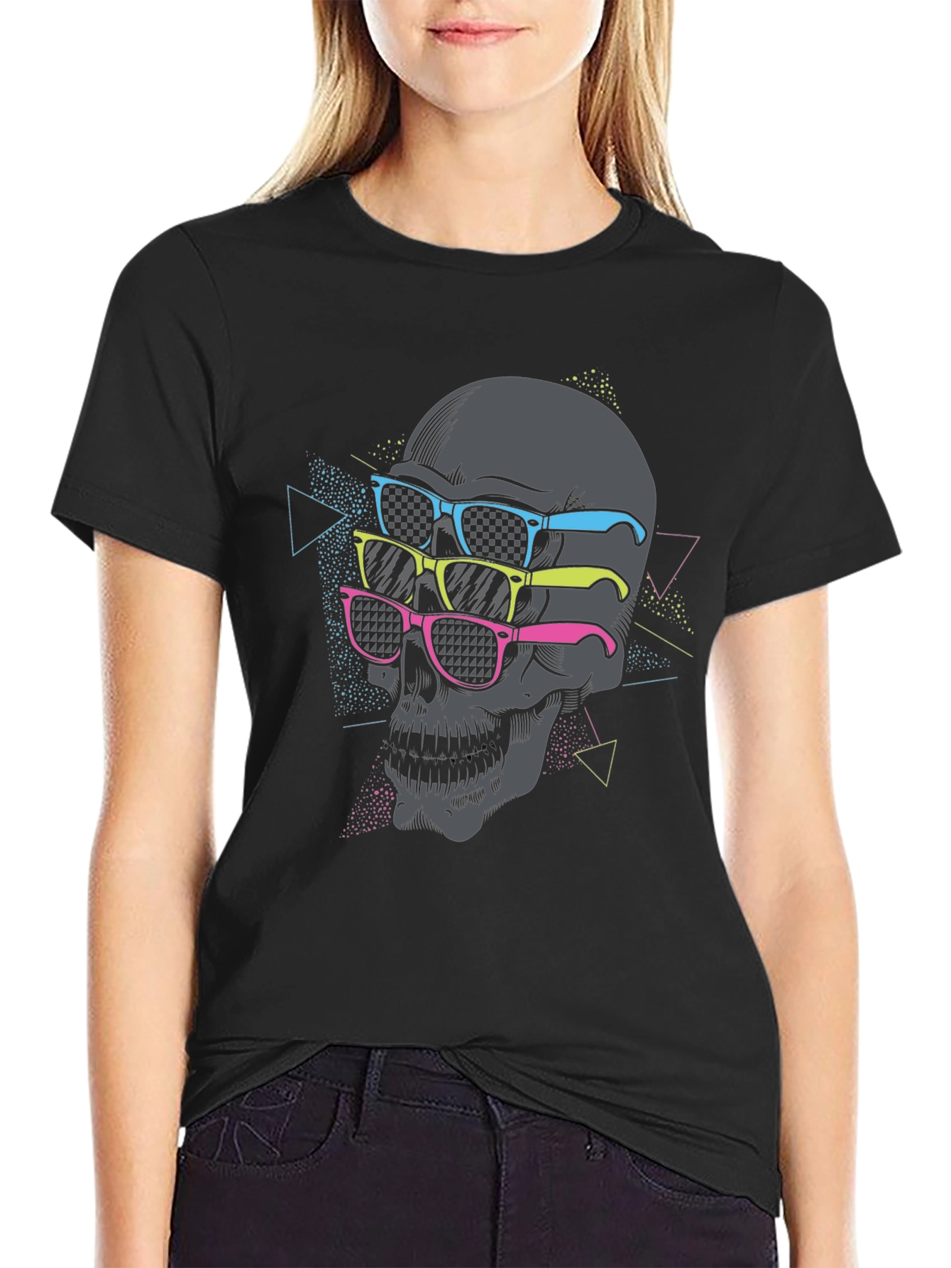 Skull with Sunglasses Graphic Tee