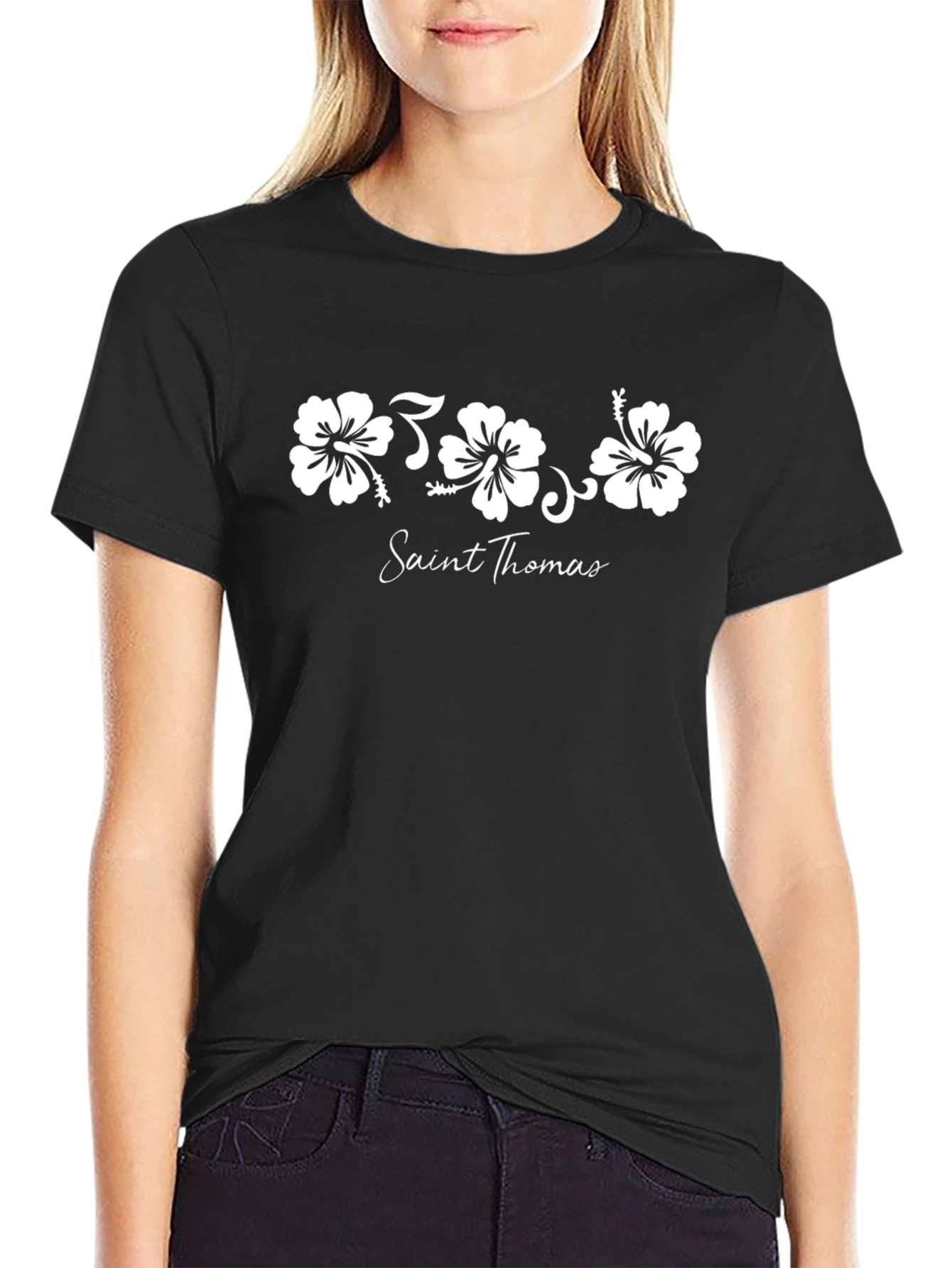 Saint Thomas Hibiscus Flower T-Shirt