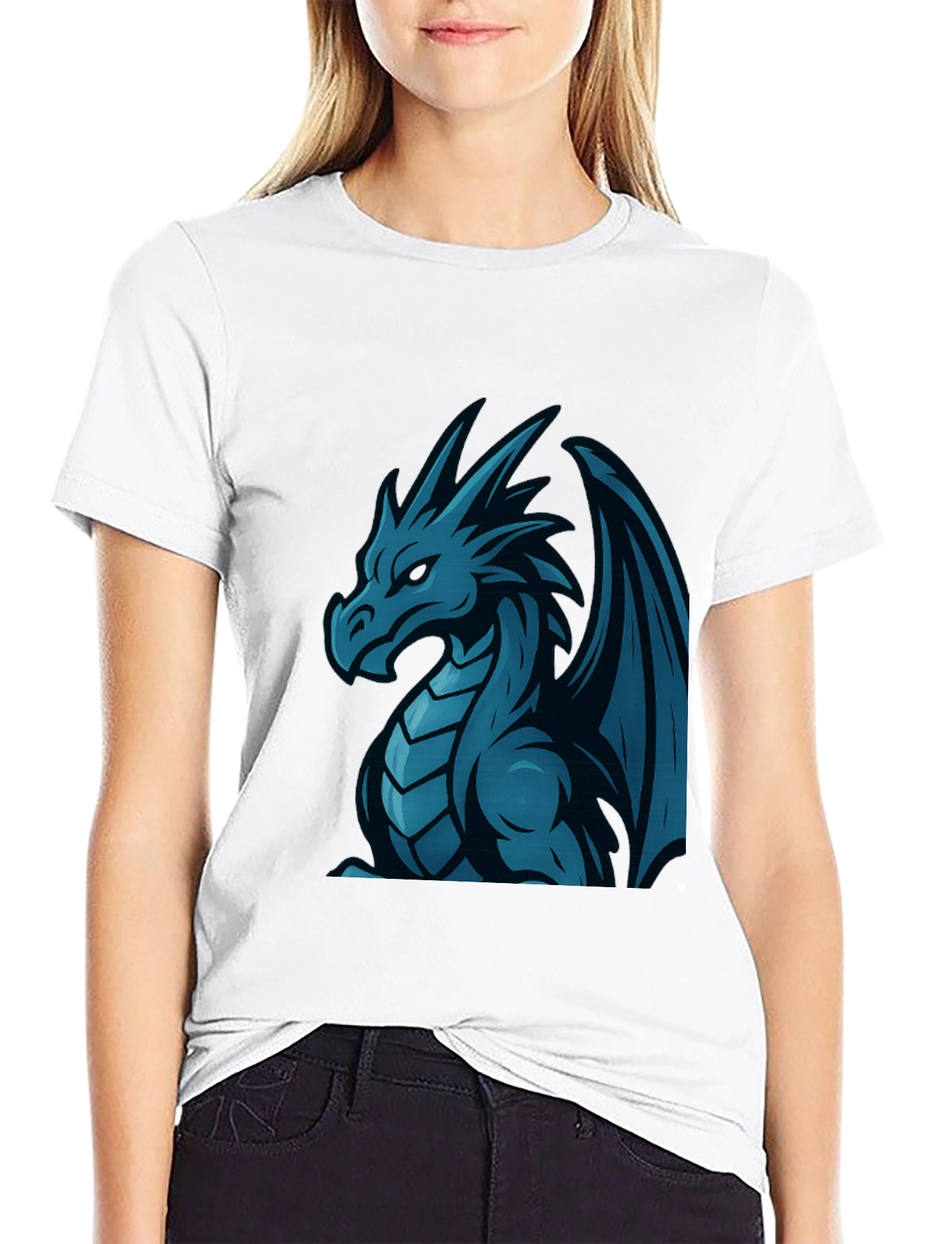 Blue Dragon Graphic Tee - Mens Black T-Shirt