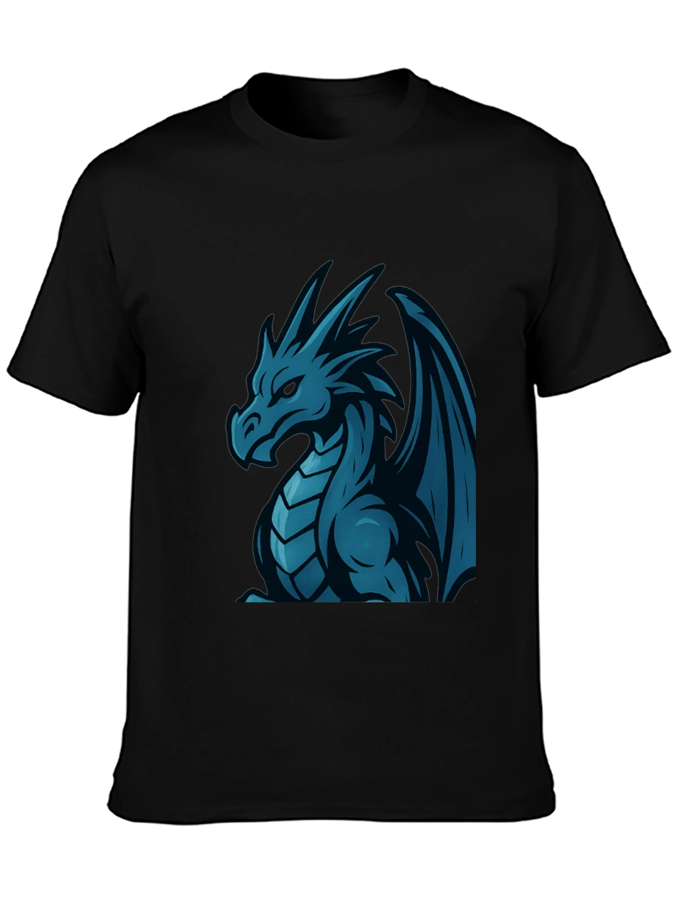 Blue Dragon Graphic Tee - Mens Black T-Shirt