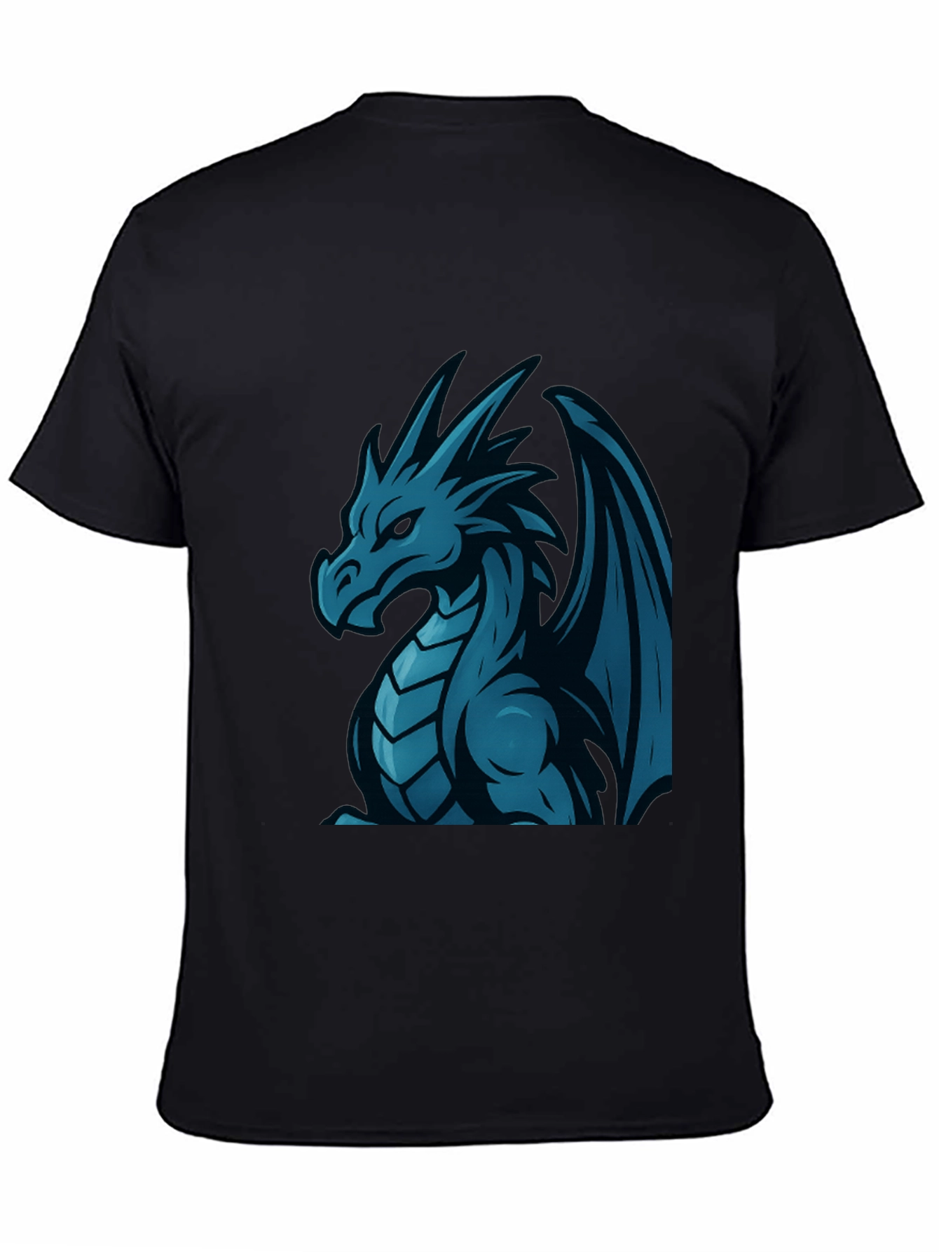Blue Dragon Graphic Tee - Mens Black T-Shirt