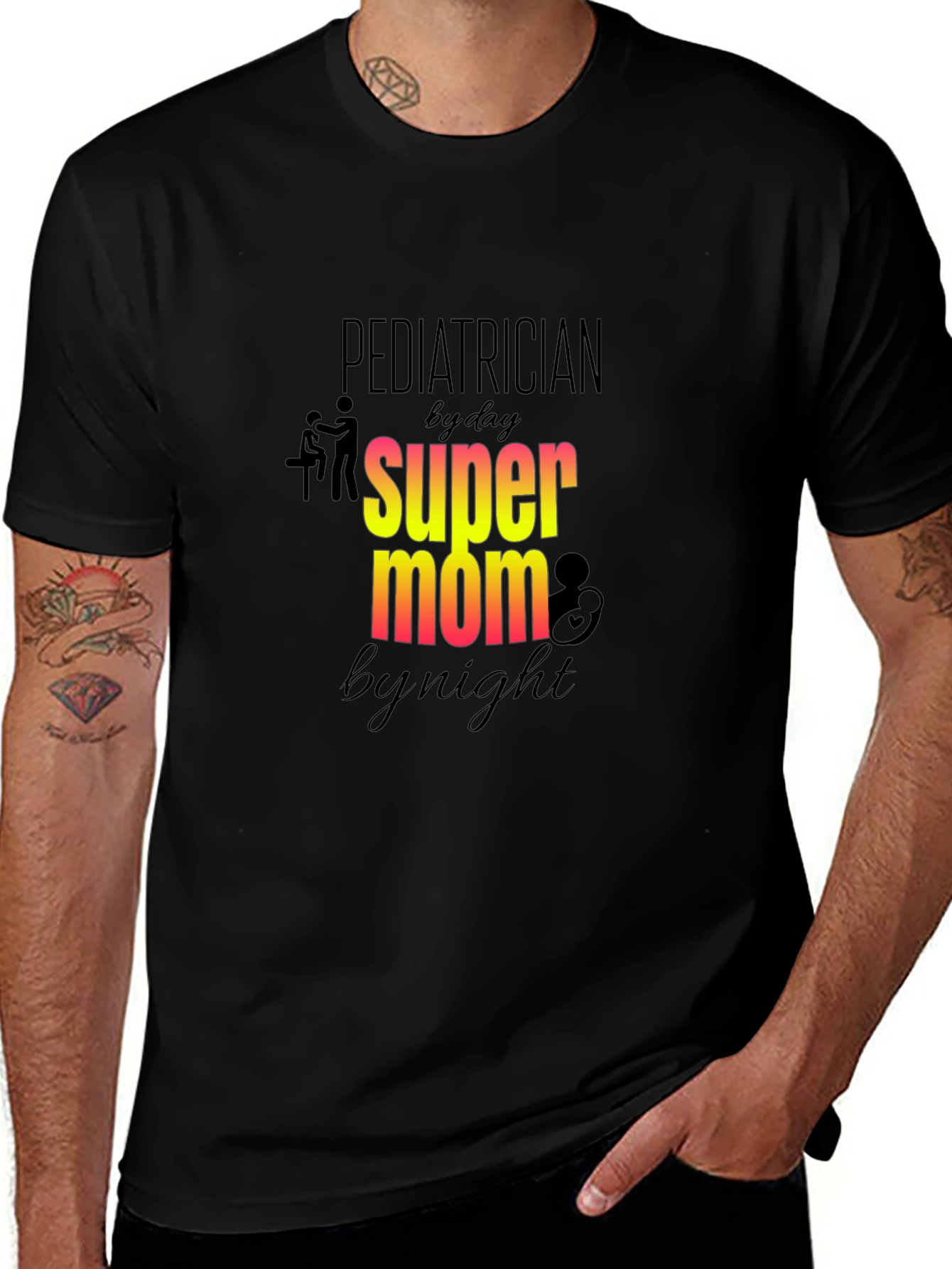 Pediatrician Super Mom Graphic Tee