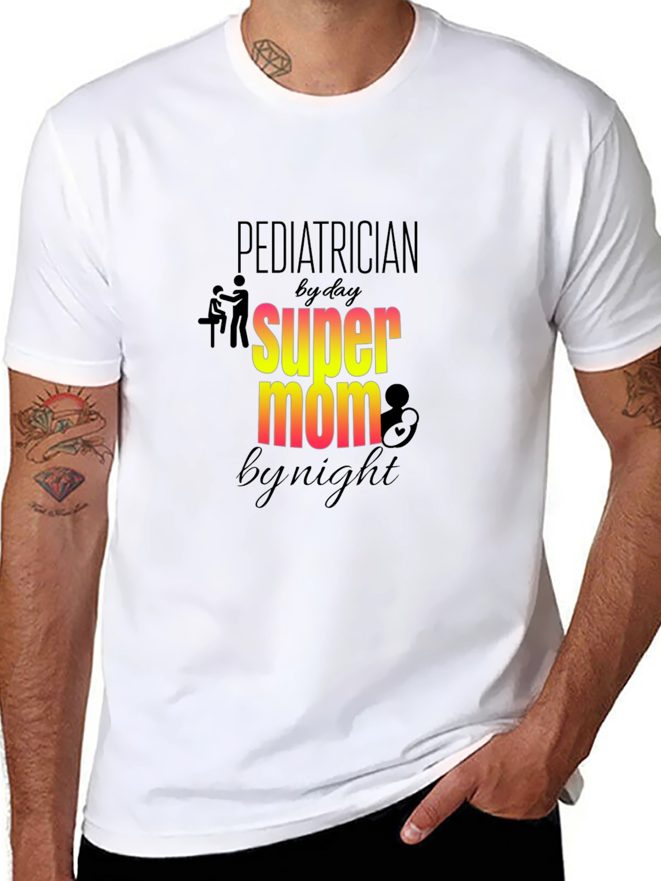 Pediatrician Super Mom Graphic Tee