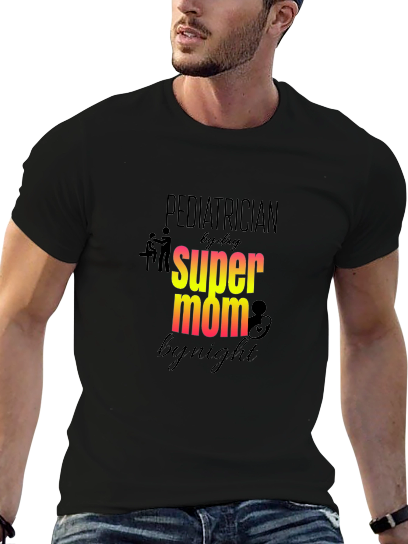 Pediatrician Super Mom Graphic Tee