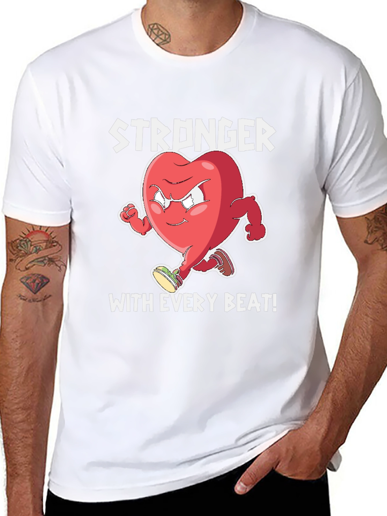 Stronger With Every Beat Graphic T-Shirt