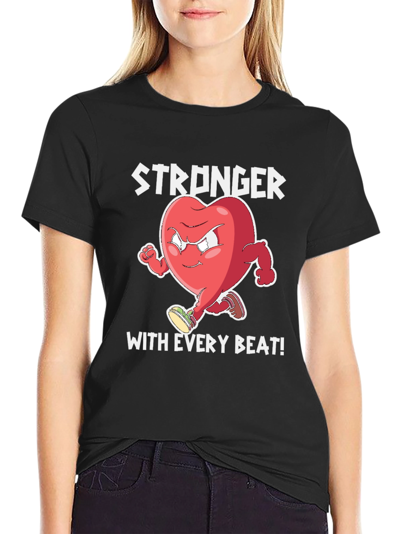 Stronger With Every Beat Graphic T-Shirt
