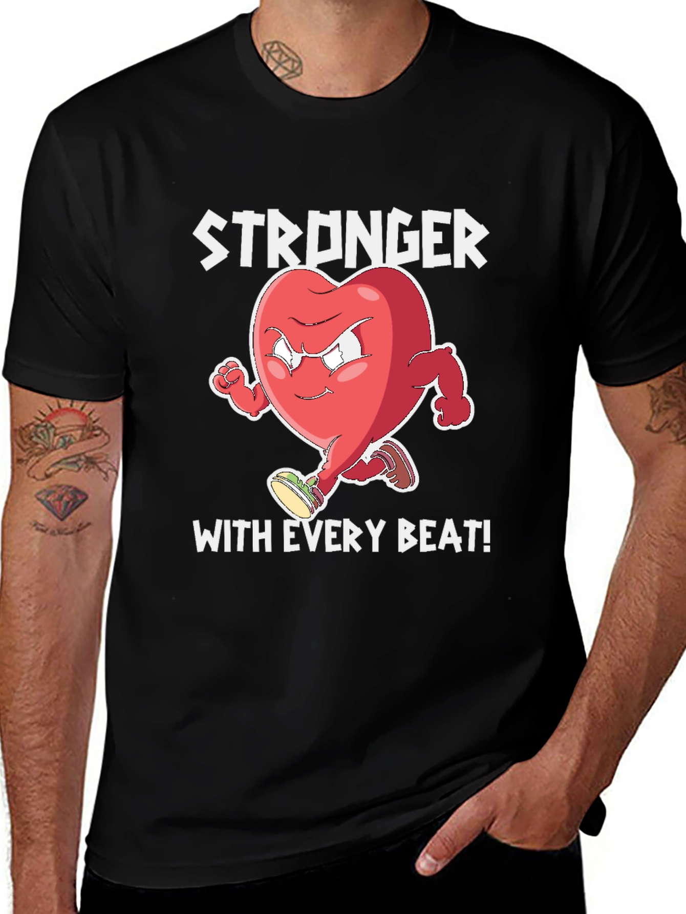 Stronger With Every Beat Graphic T-Shirt