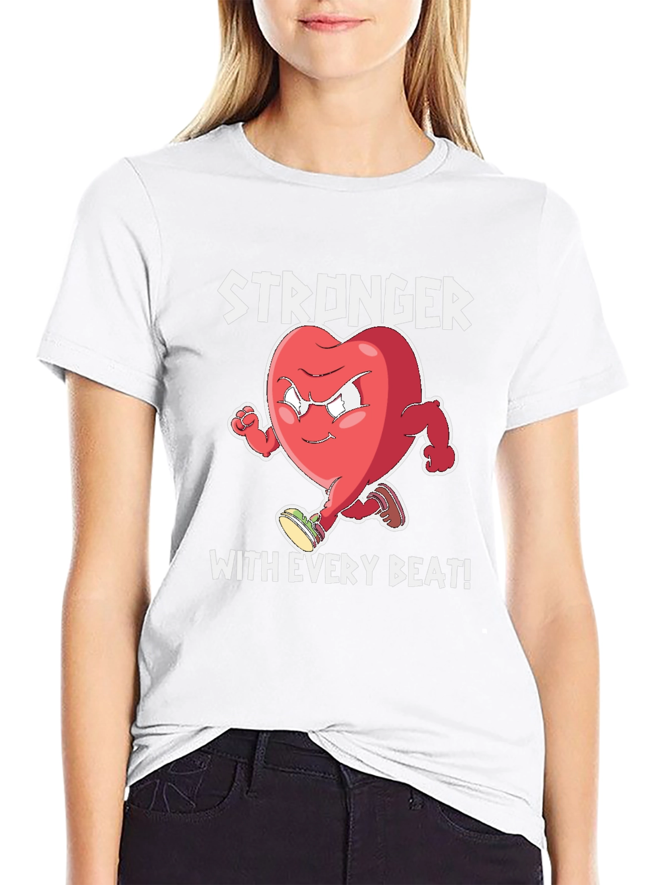 Stronger With Every Beat Graphic T-Shirt