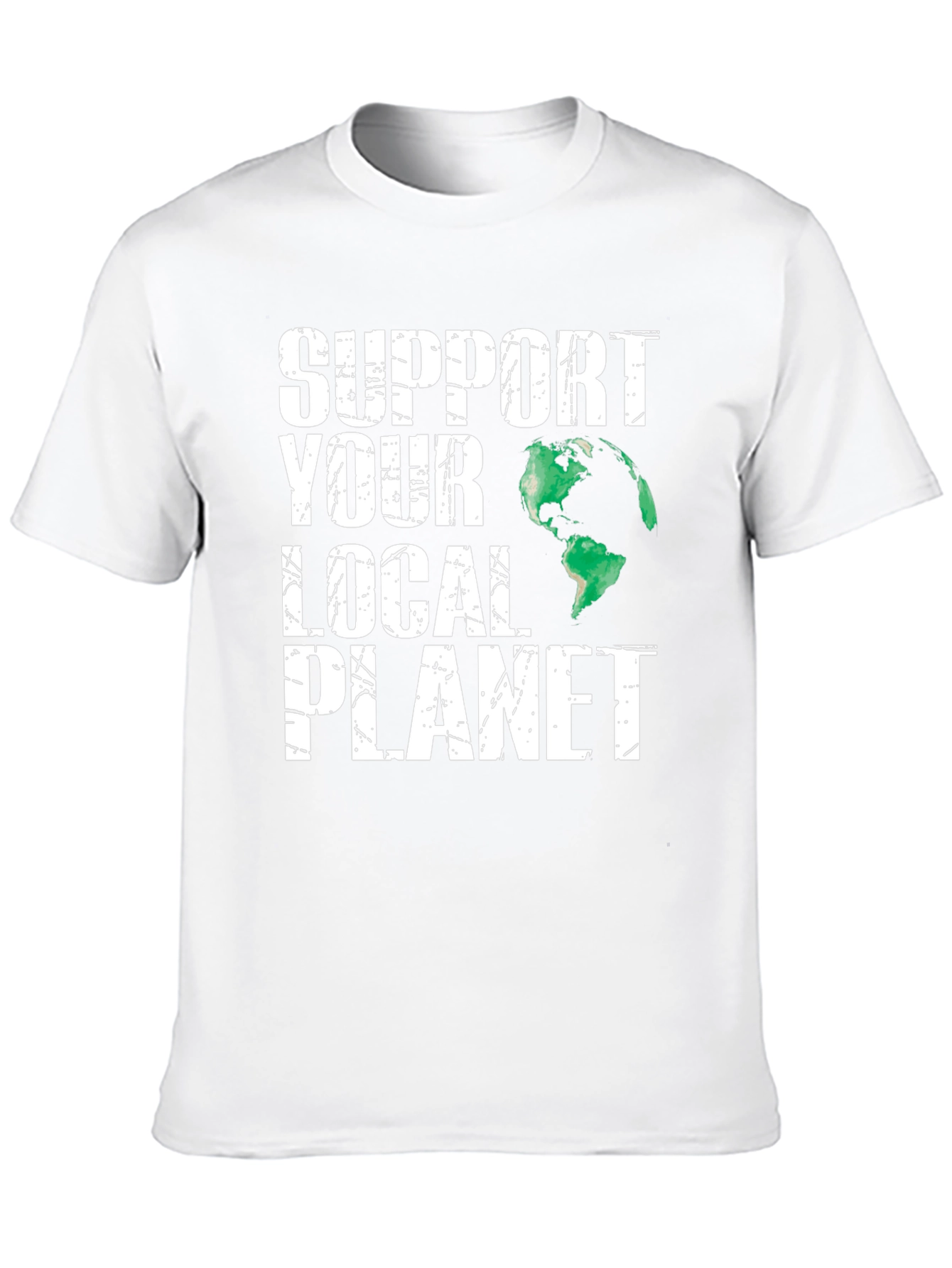 Support Your Local Planet Black Graphic T-Shirt