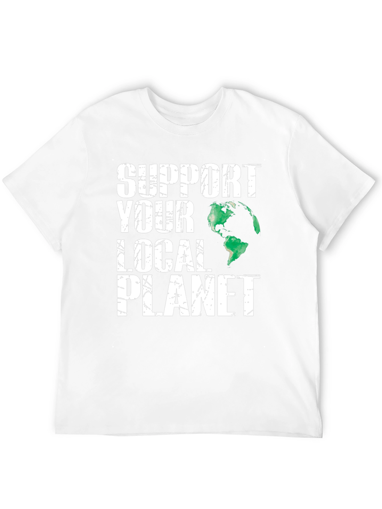 Support Your Local Planet Black Graphic T-Shirt